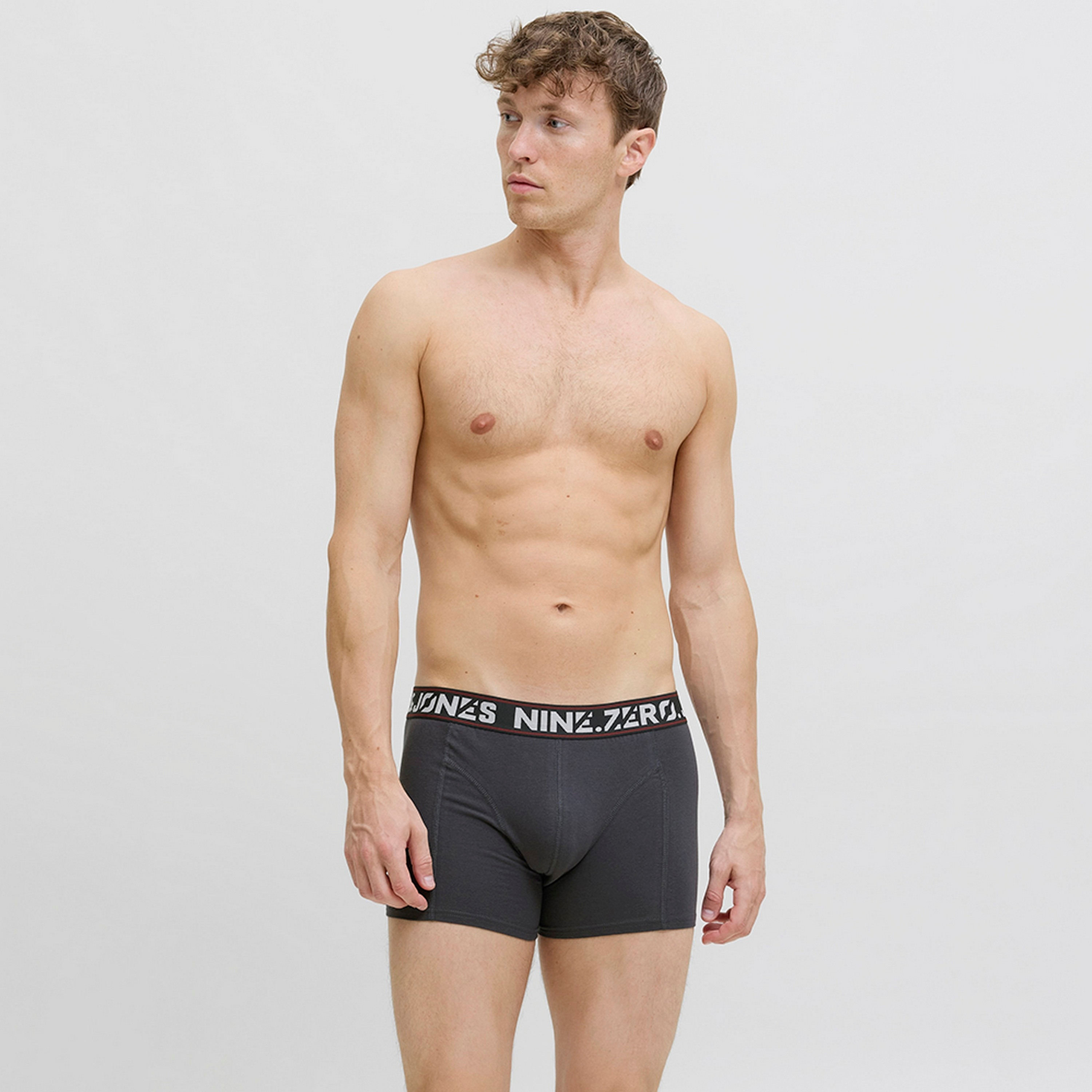 Jack & Jones Pack of 3 Brand Print Waistband Trunks-men-clothing-innerwear-underwear-image-2