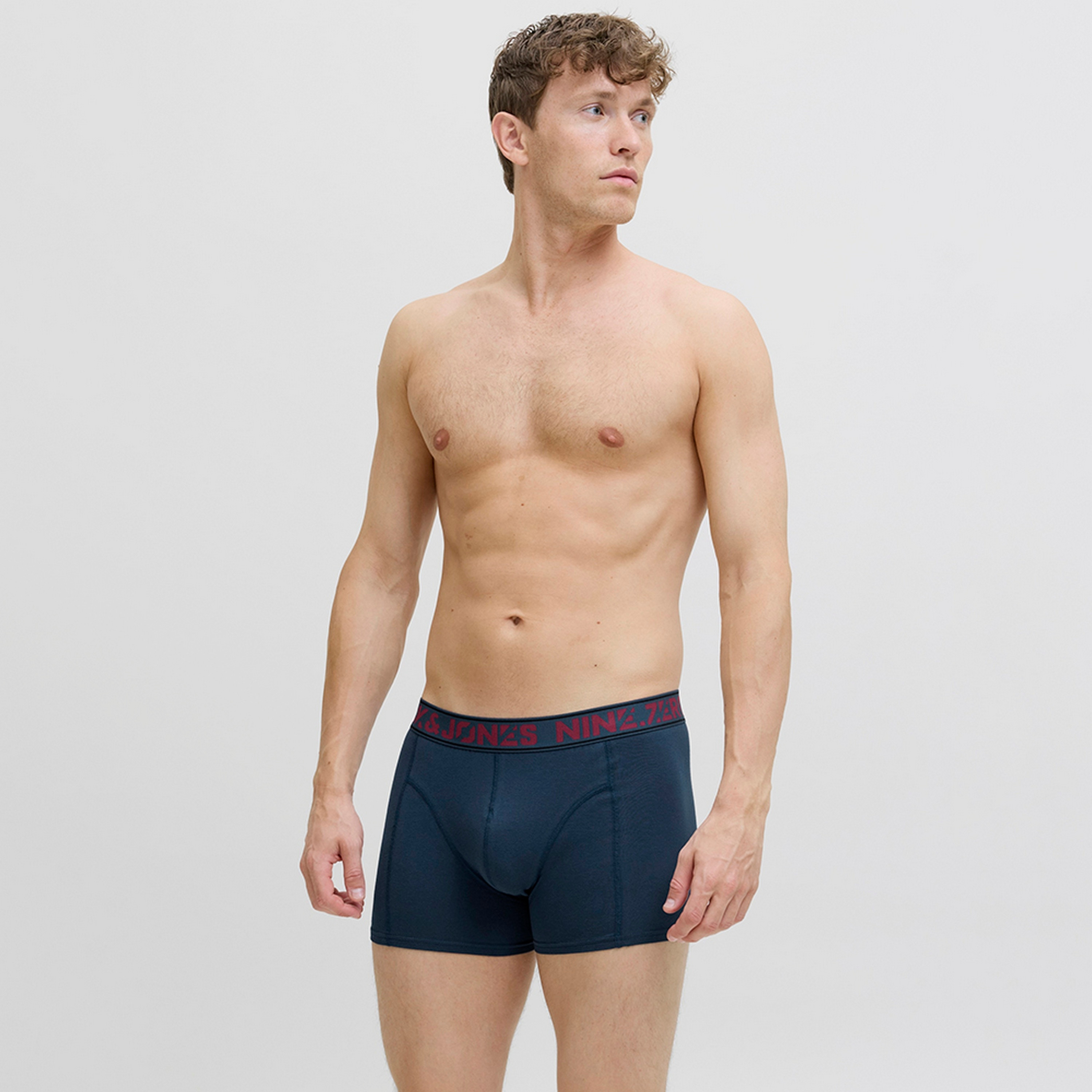 Jack & Jones Pack of 3 Brand Print Waistband Trunks-men-clothing-innerwear-underwear-image-4