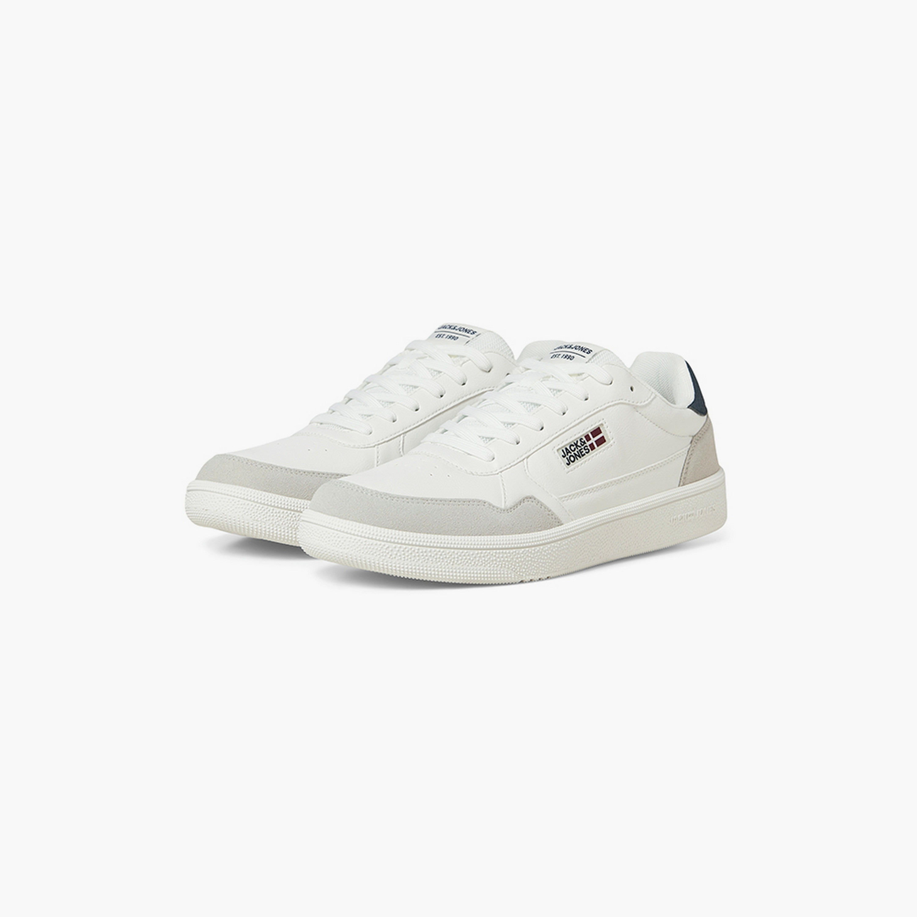 Jack & Jones Men's Lace-Up Low Ankle Sneakers|12282430-men-shoes-sneakers-image-1