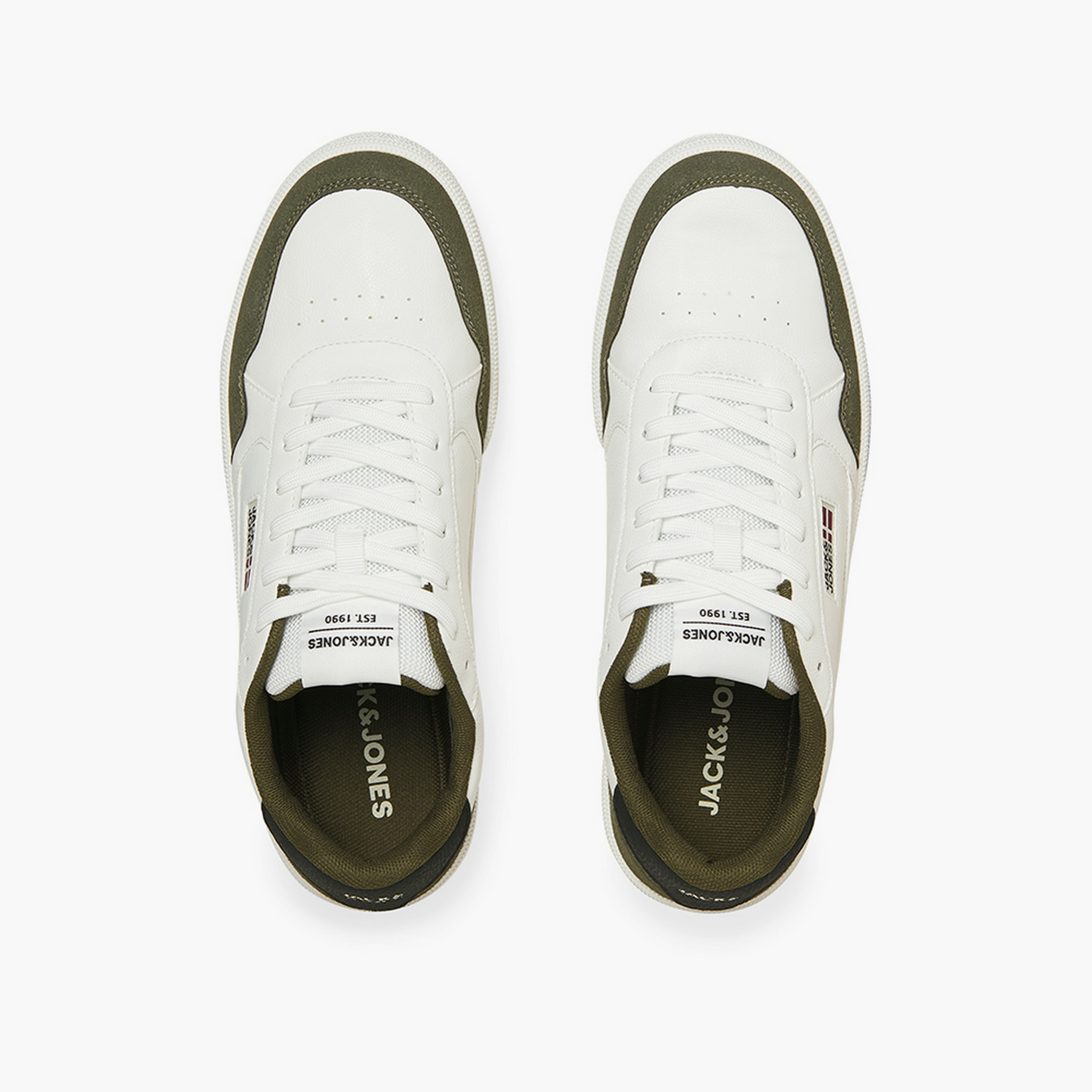 Jack & Jones Men's Lace-Up Low Ankle Sneakers|12282430-men-shoes-sneakers-image-7