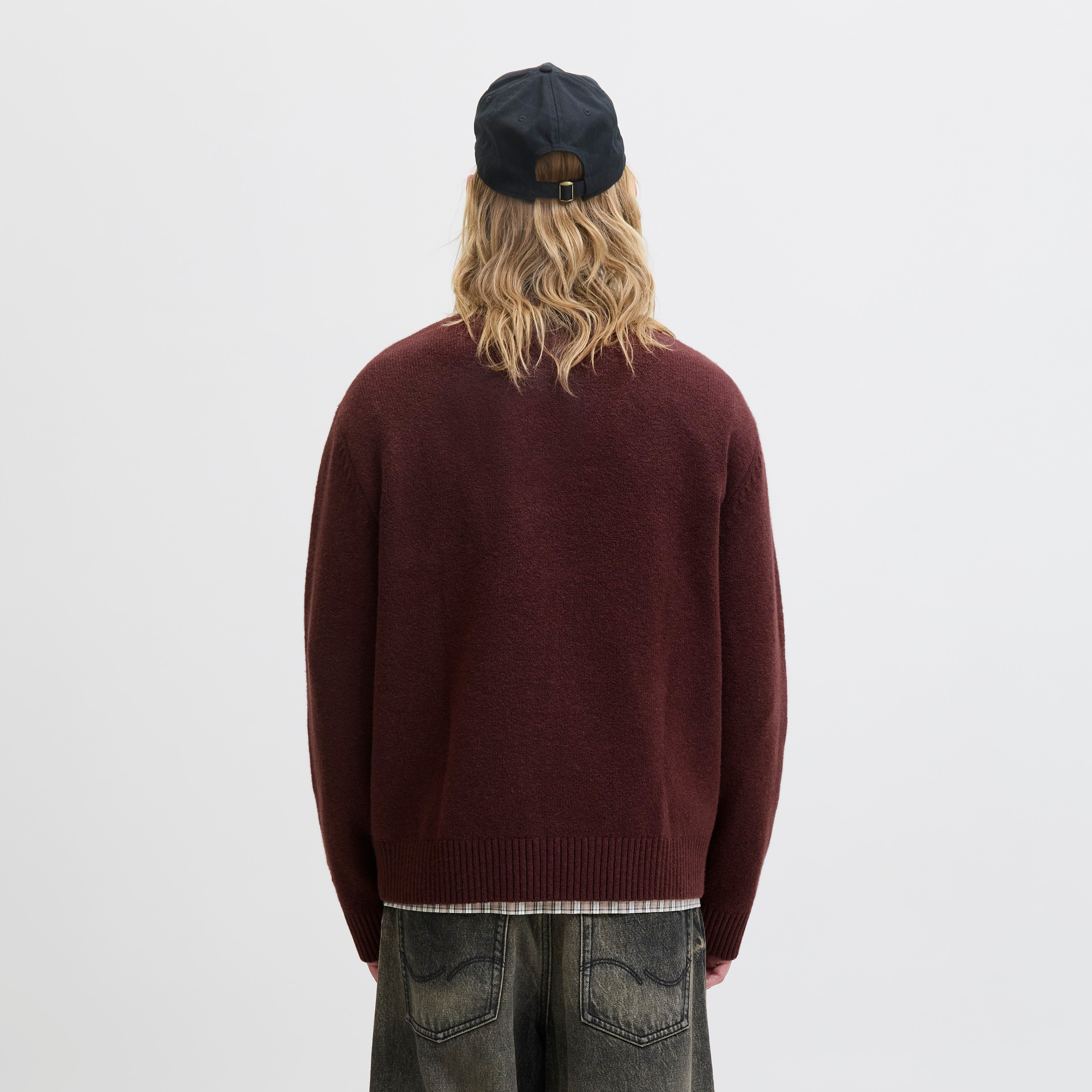 كنزة صوفية (بلوفر) رجالية جاك آند جونز محبوكة بياقة مستديرة وأكمام طويلة-men-clothing-sweatersandpullovers-image-7