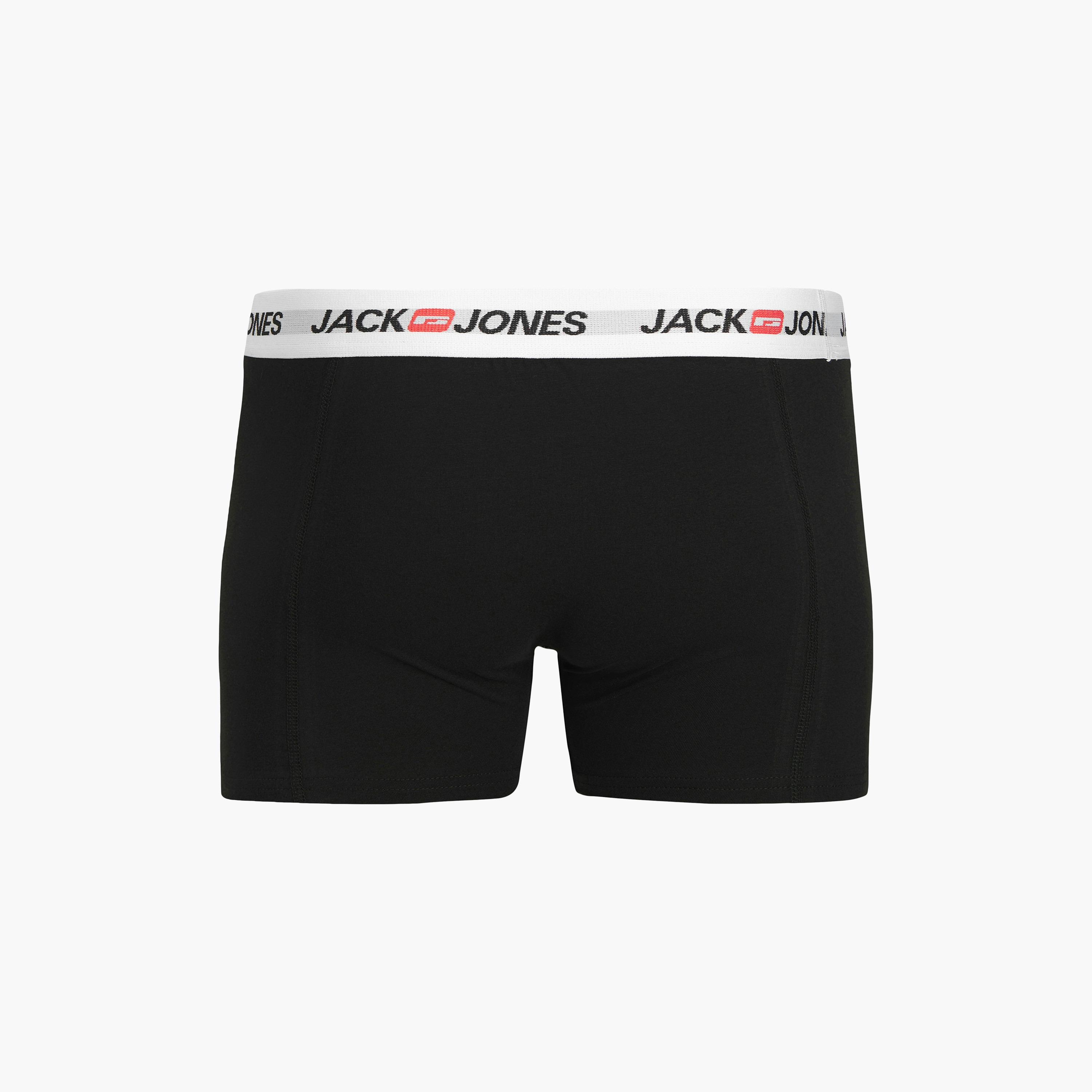 Jack & Jones Pack of 3 Brand Print Waistband Men's Trunks-men-clothing-innerwear-underwear-image-4