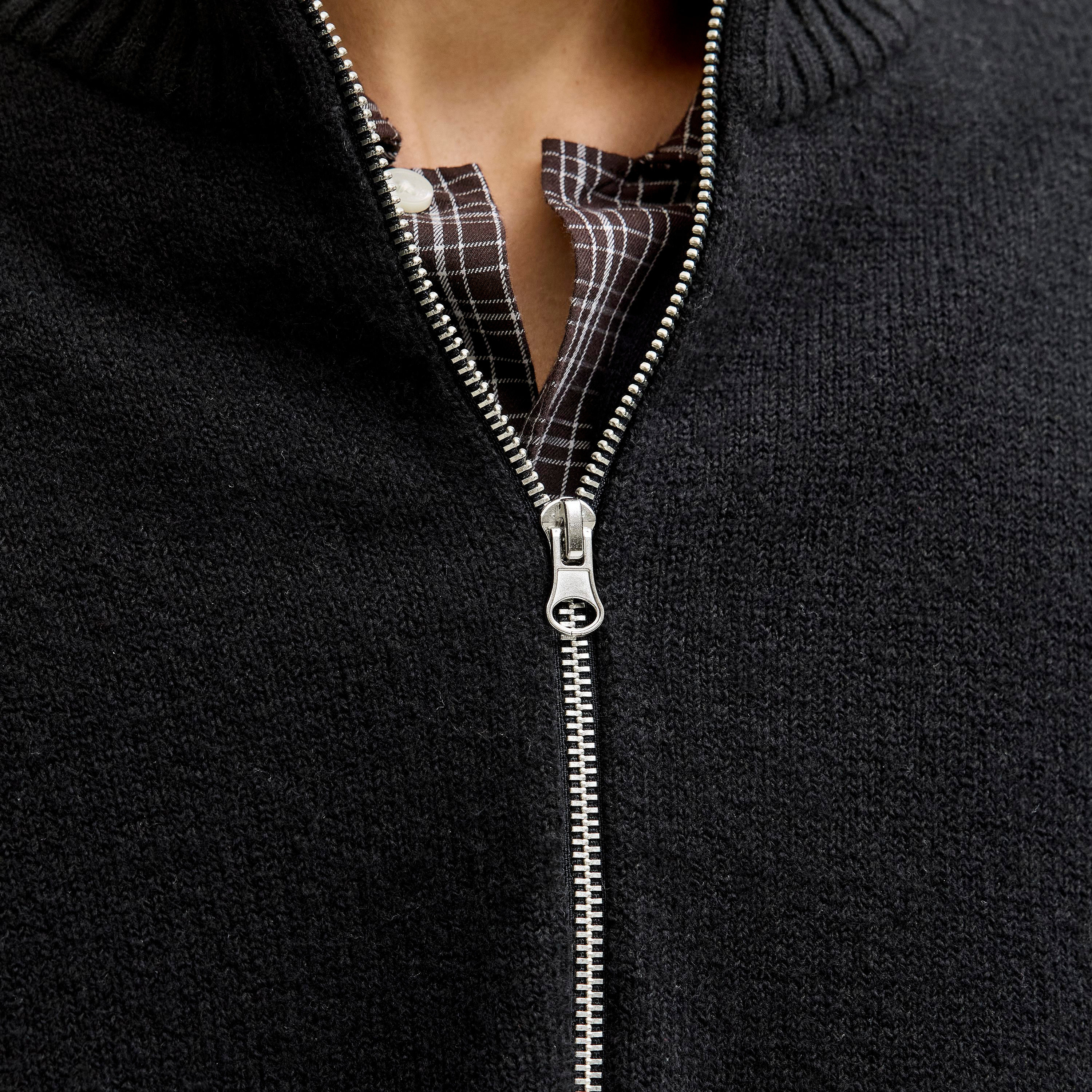 كنزة صوفية (بلوفر) رجالية جاك آند جونز محبوكة بياقة عالية ونصف سحاب-men-clothing-sweatersandpullovers-image-3