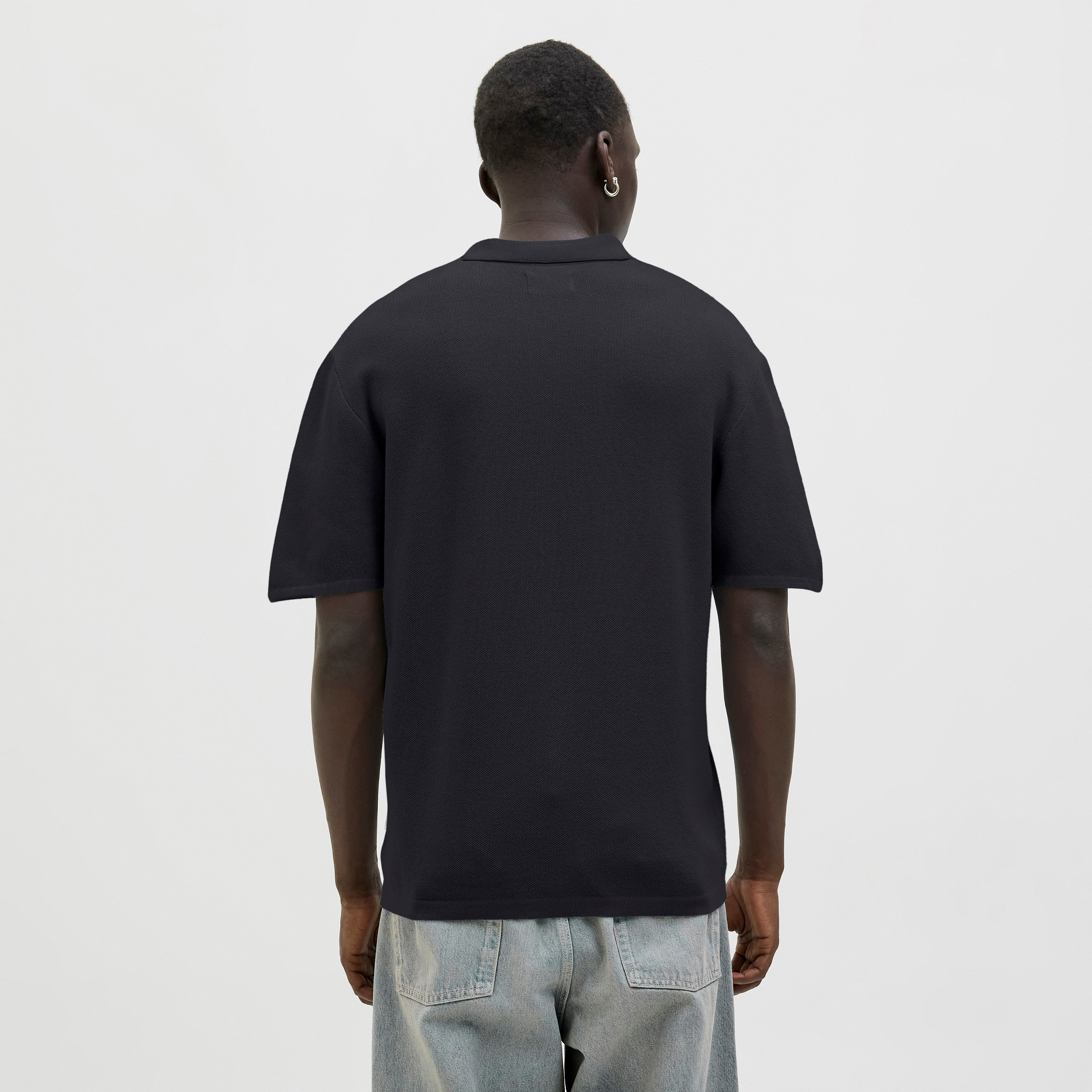 Jack & Jones Knitted Johnny Collar Short Sleeves Men's Polo T-Shirt-men-clothing-tshirtsandpolos-polos-image-4