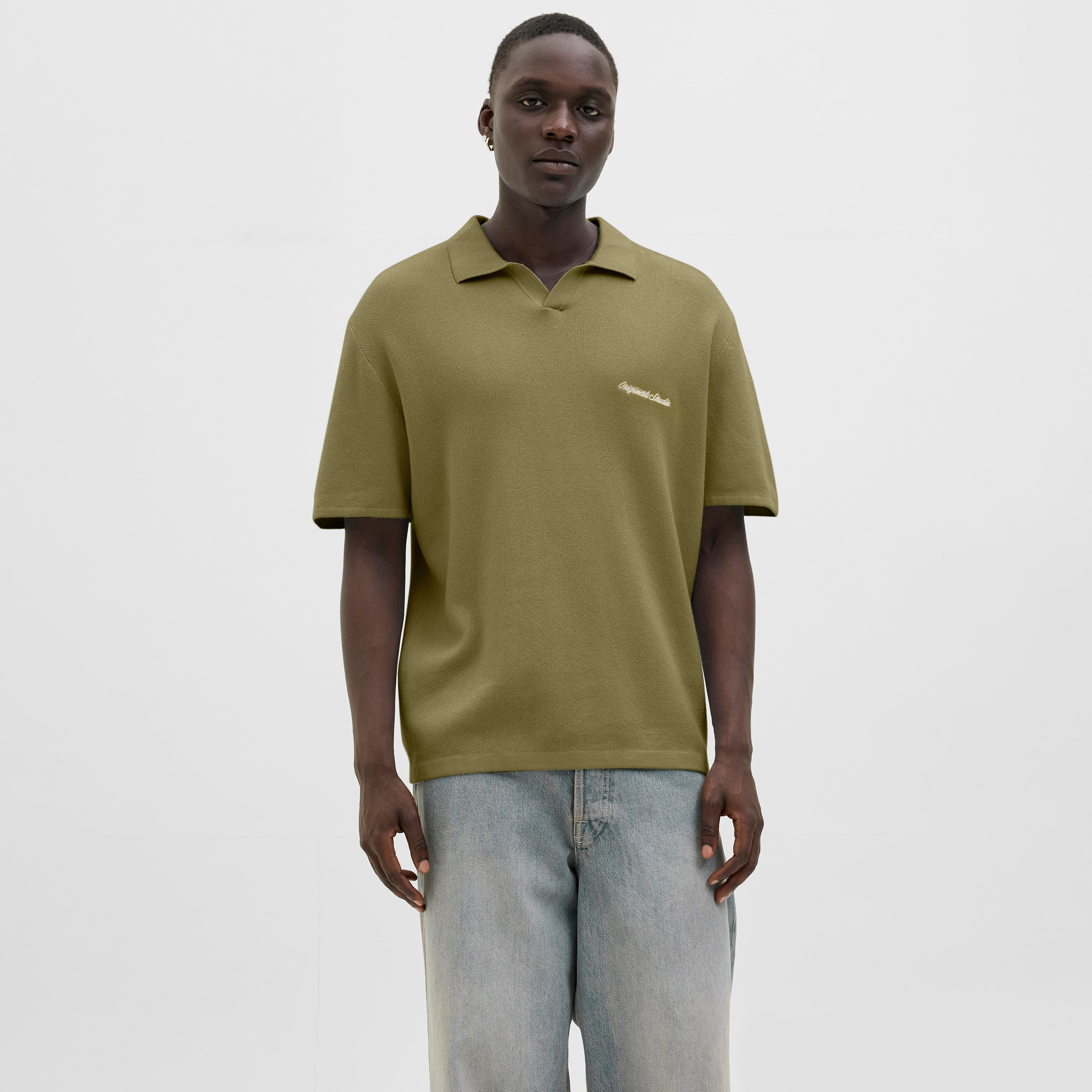 Jack & Jones Knitted Johnny Collar Short Sleeves Men's Polo T-Shirt-men-clothing-tshirtsandpolos-polos-image-5