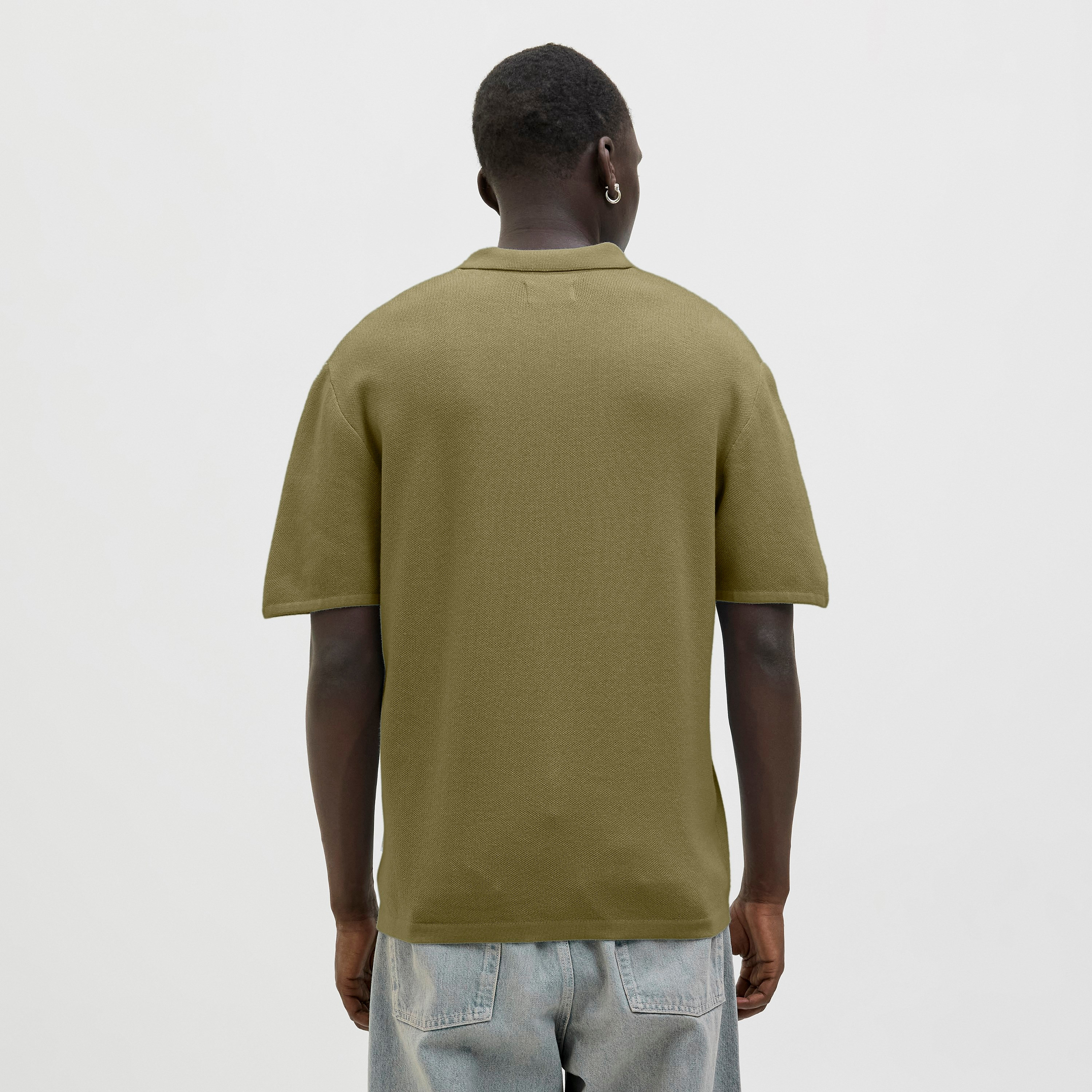 Jack & Jones Knitted Johnny Collar Short Sleeves Men's Polo T-Shirt-men-clothing-tshirtsandpolos-polos-image-8