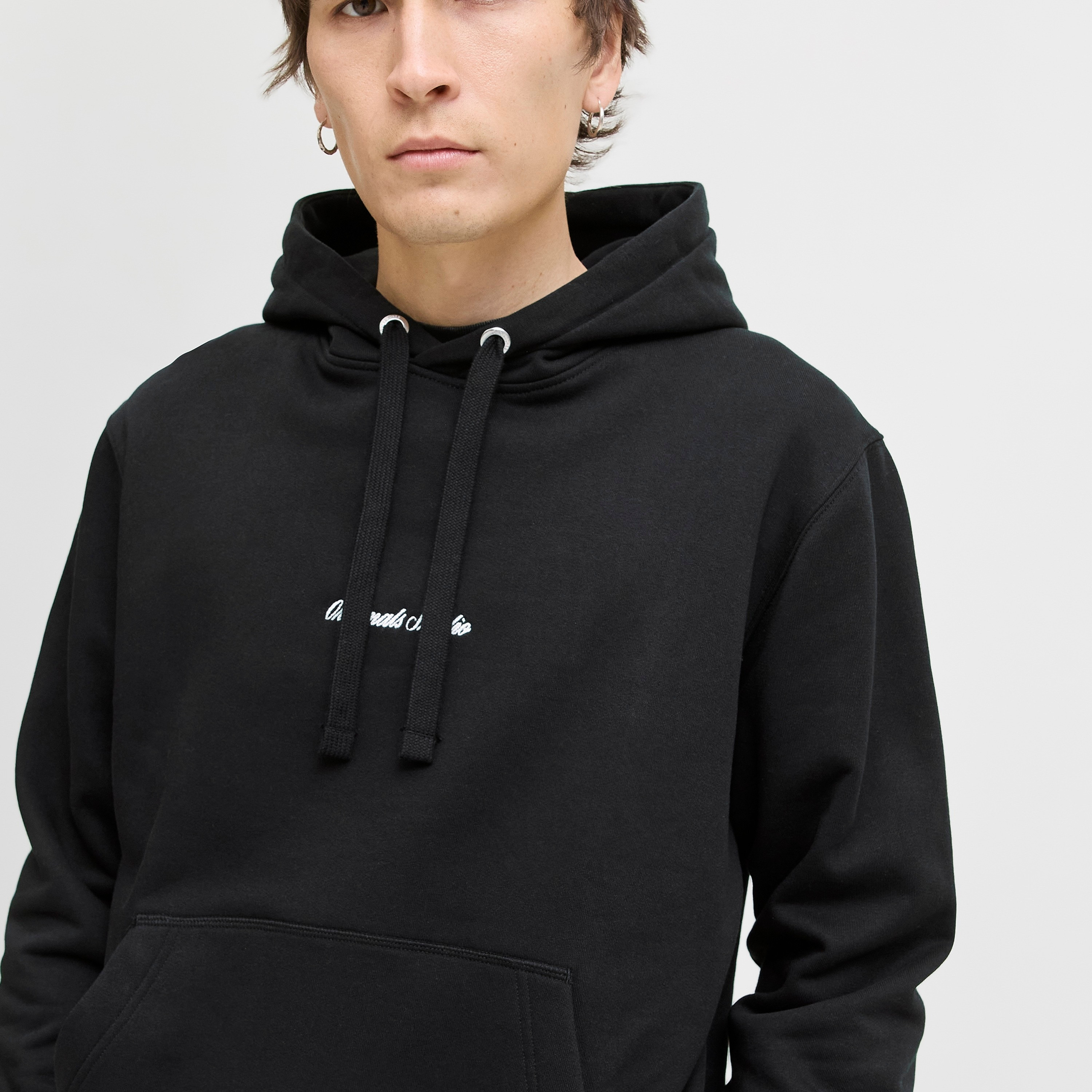 Jack & Jones Plain Hooded Neck Long Sleeves Men's Sweatshirt-men-winterwear-hoodiesandsweatshirts-image-3