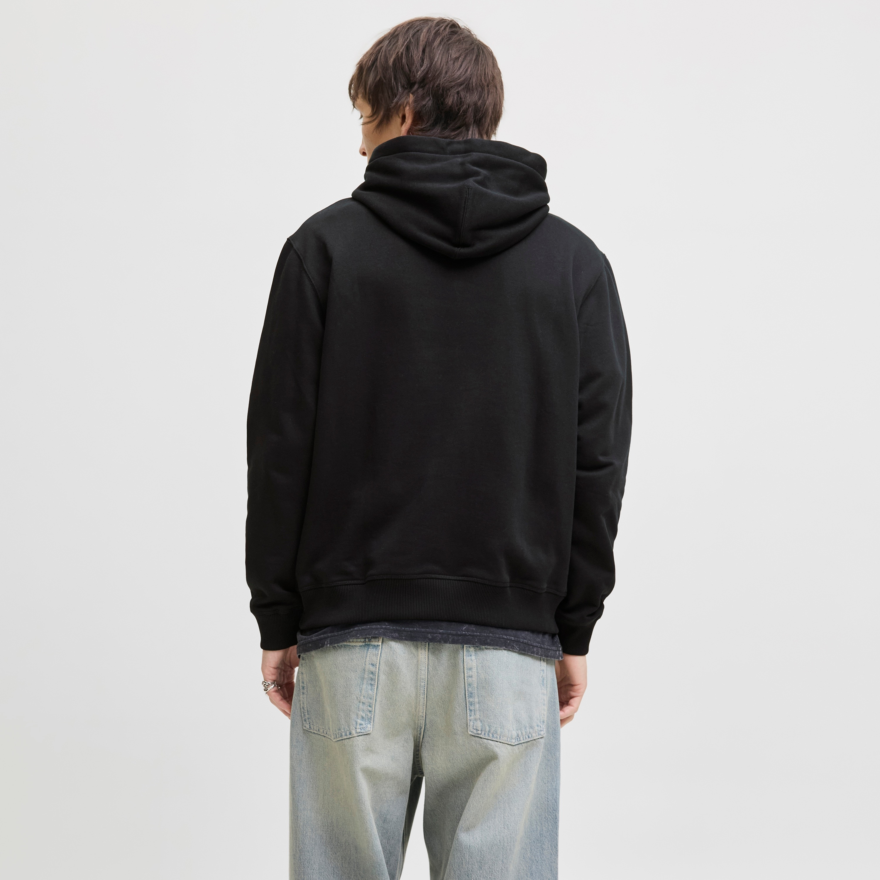 Jack & Jones Plain Hooded Neck Long Sleeves Men's Sweatshirt-men-winterwear-hoodiesandsweatshirts-image-4
