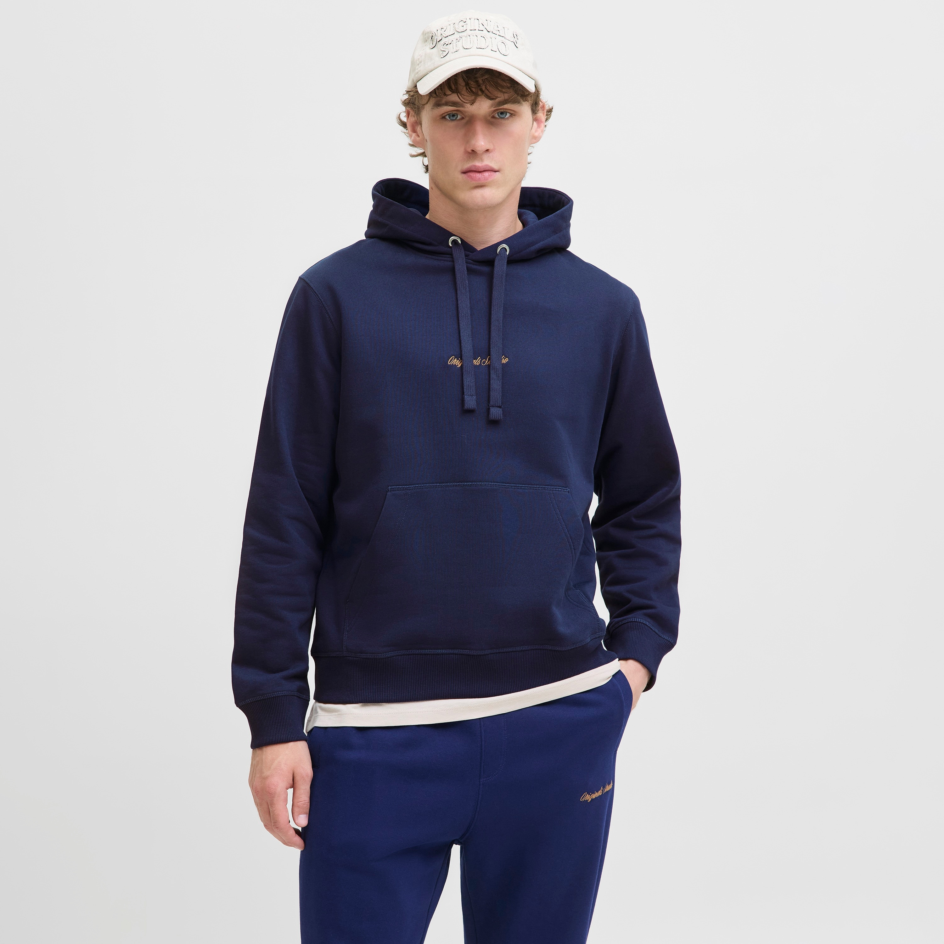 Jack & Jones Plain Hooded Neck Long Sleeves Men's Sweatshirt-men-winterwear-hoodiesandsweatshirts-image-5