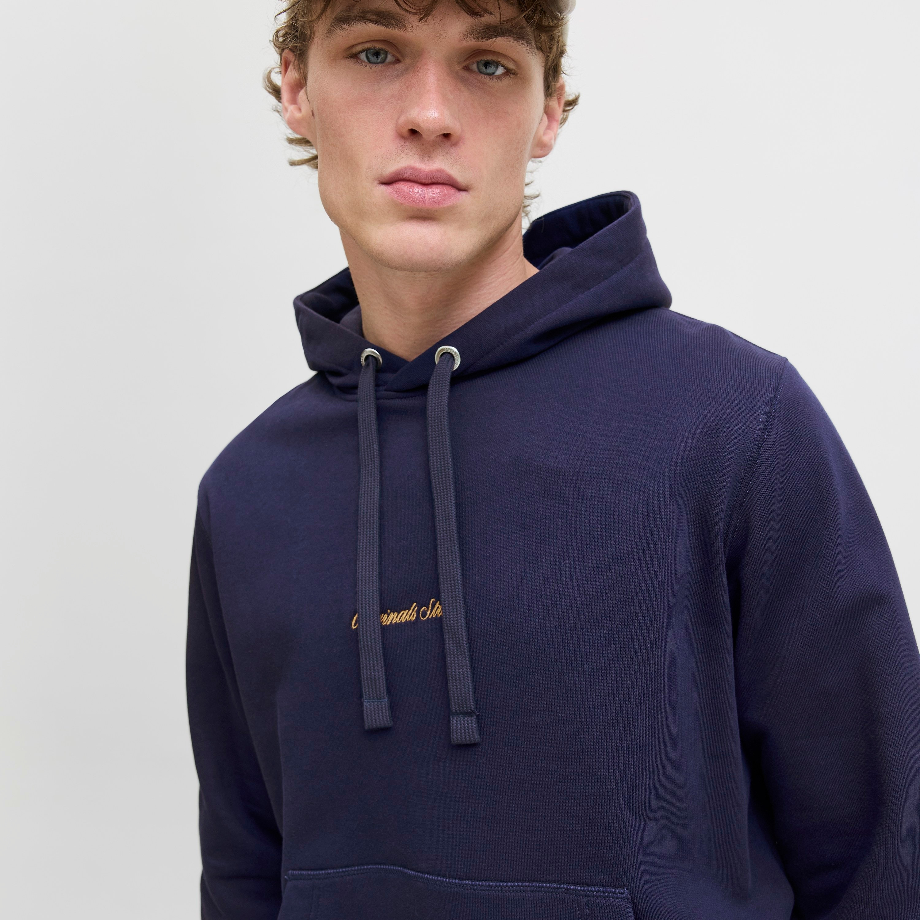 Jack & Jones Plain Hooded Neck Long Sleeves Men's Sweatshirt-men-winterwear-hoodiesandsweatshirts-image-3