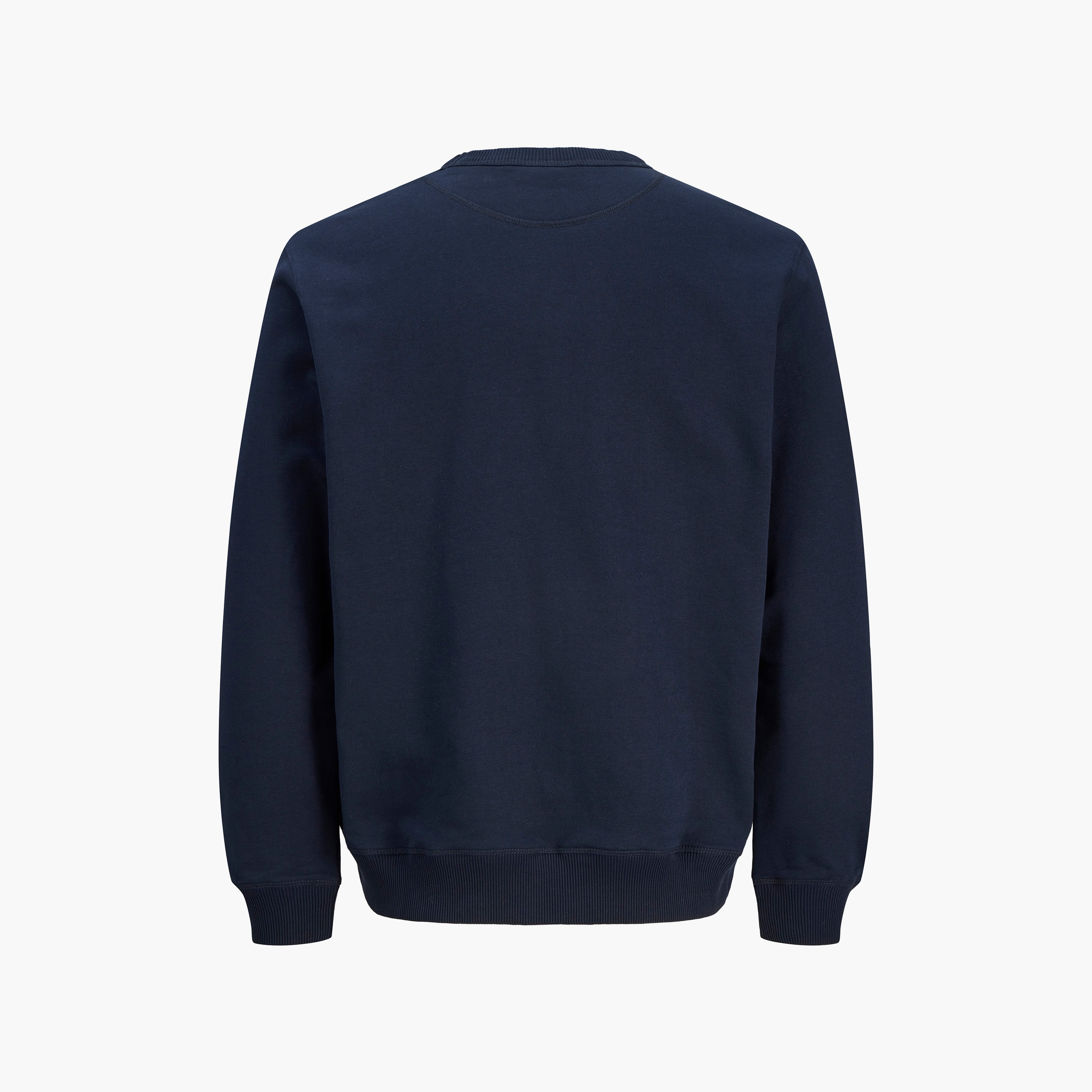 Jack & Jones Plain Crew Neck Long Sleeves Men's Sweatshirt-men-winterwear-hoodiesandsweatshirts-image-6