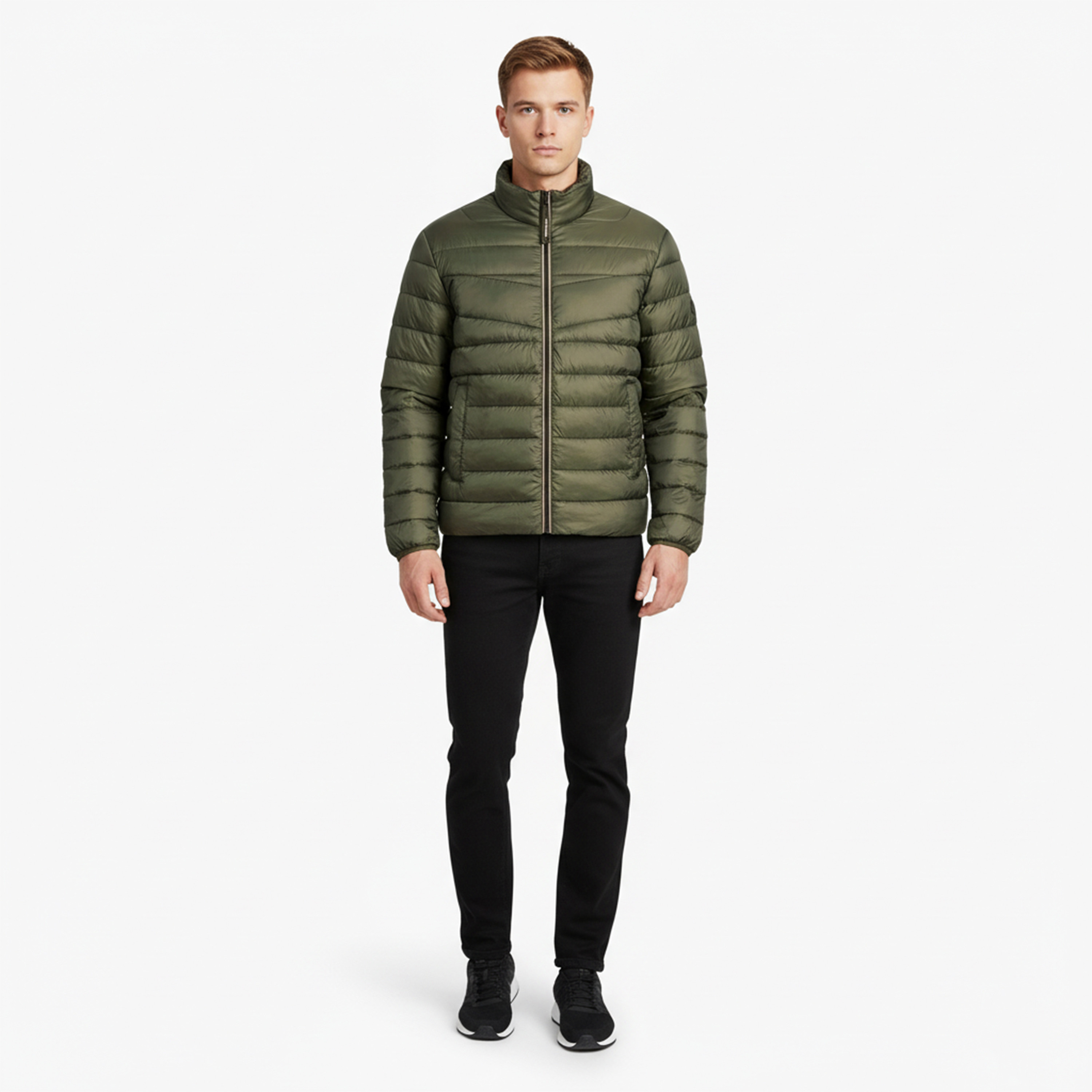 جاكيت منفوخ (بافر) رجالي جاك آند جونز سادة بياقة عالية قائمة وأكمام طويلة-men-clothing-jacketsandblazers-jackets-image-5