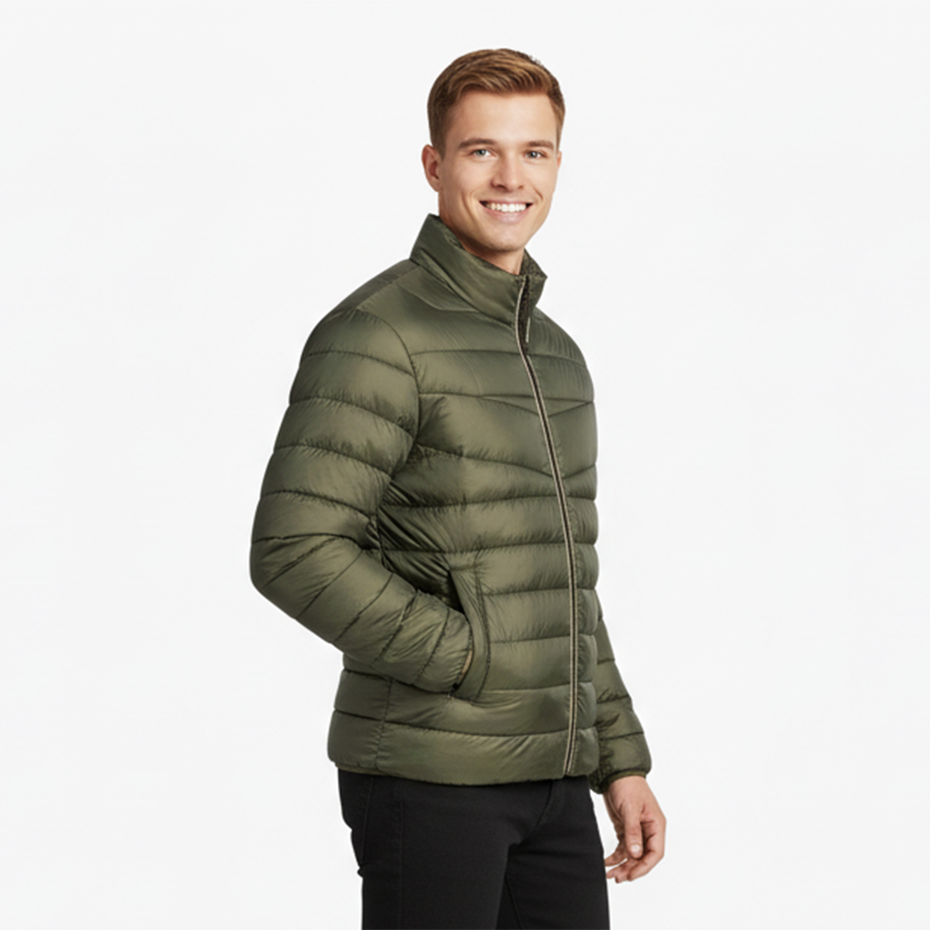 جاكيت منفوخ (بافر) رجالي جاك آند جونز سادة بياقة عالية قائمة وأكمام طويلة-men-clothing-jacketsandblazers-jackets-image-6
