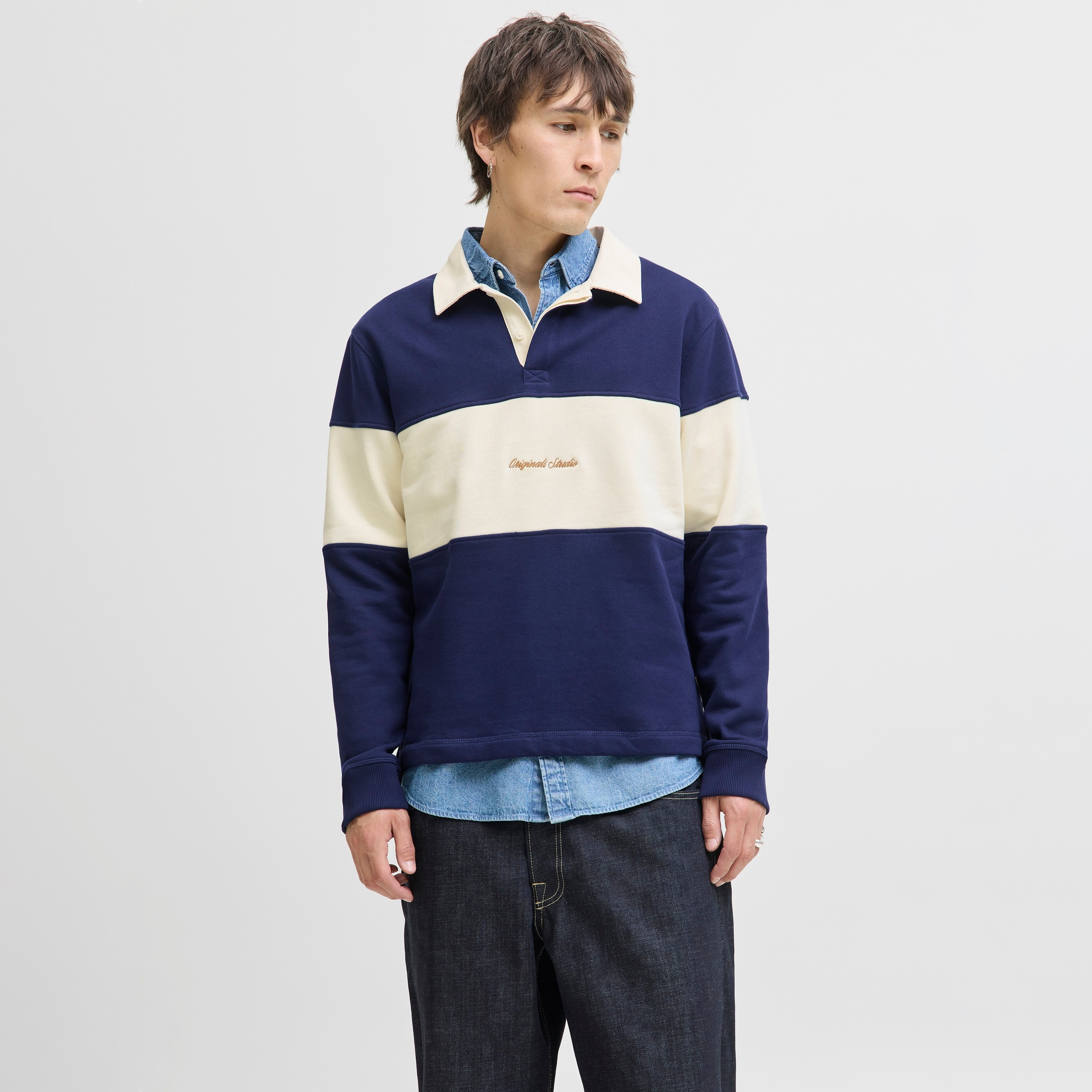كنزة صوفية رجالية بألوان متعددة بياقة وأكمام طويلة من جاك ان جونز-men-winterwear-hoodiesandsweatshirts-image-9