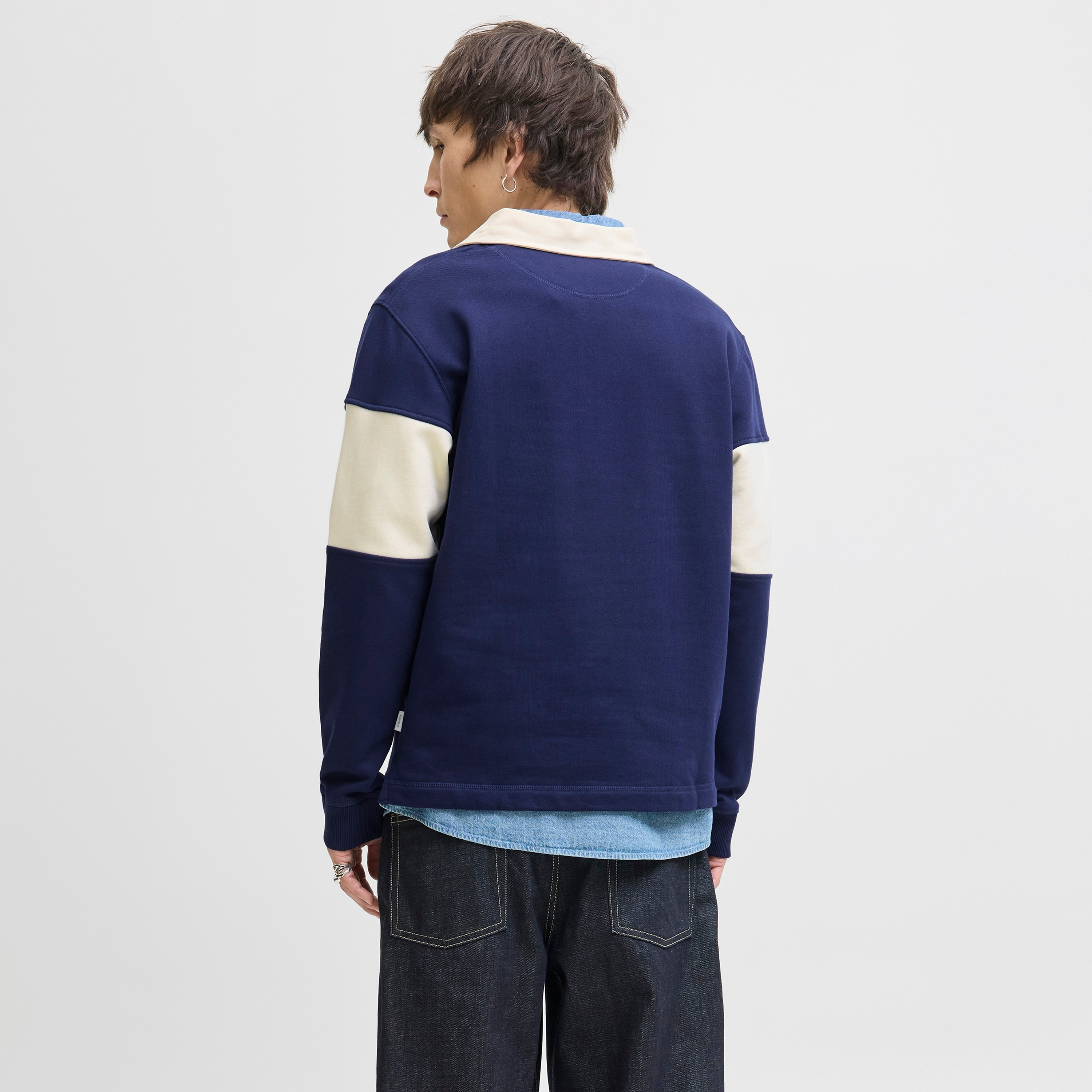 Jack & Jones Color-Block Collared Long Sleeves Men's Sweatshirt-men-winterwear-hoodiesandsweatshirts-image-4