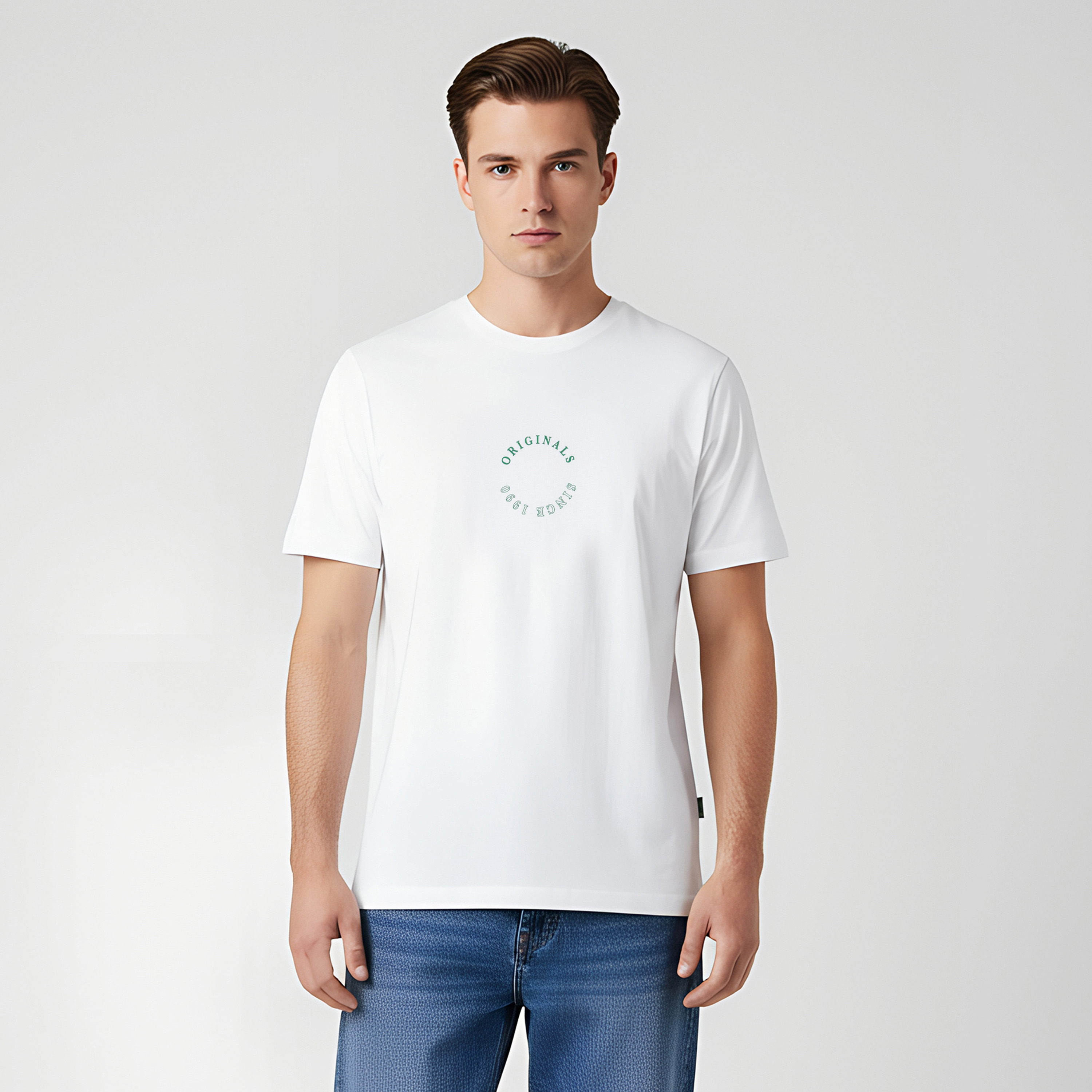 Jack & Jones Printed Crew Neck Short Sleeves Men's T-Shirt-men-clothing-tshirtsandpolos-tshirts-image-1