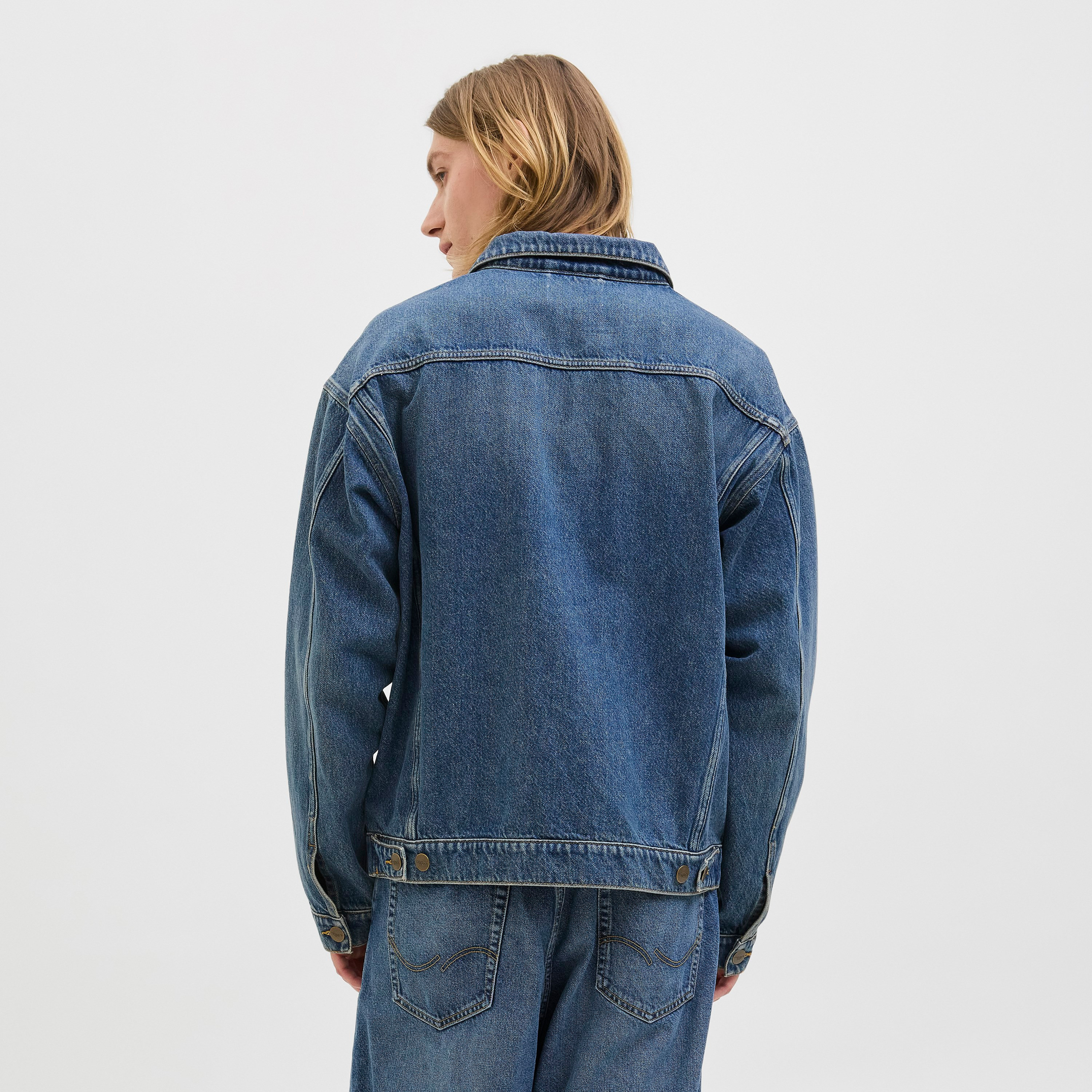 Jack & Jones Collared Long Sleeves Men's Denim Jacket-men-clothing-jacketsandblazers-jackets-image-4