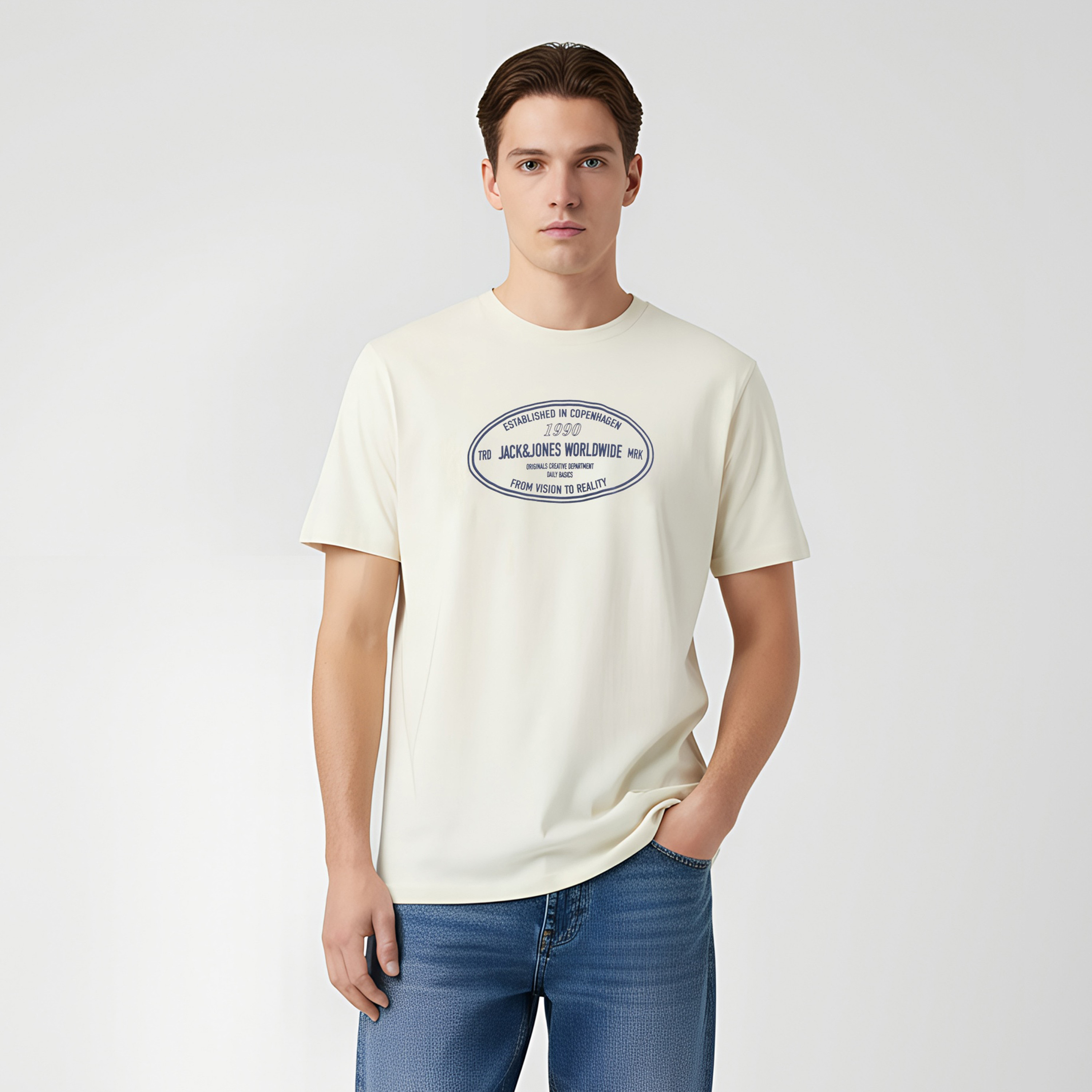 Jack & Jones Printed Crew Neck Short Sleeves Men's T-Shirt-men-clothing-tshirtsandpolos-tshirts-image-1