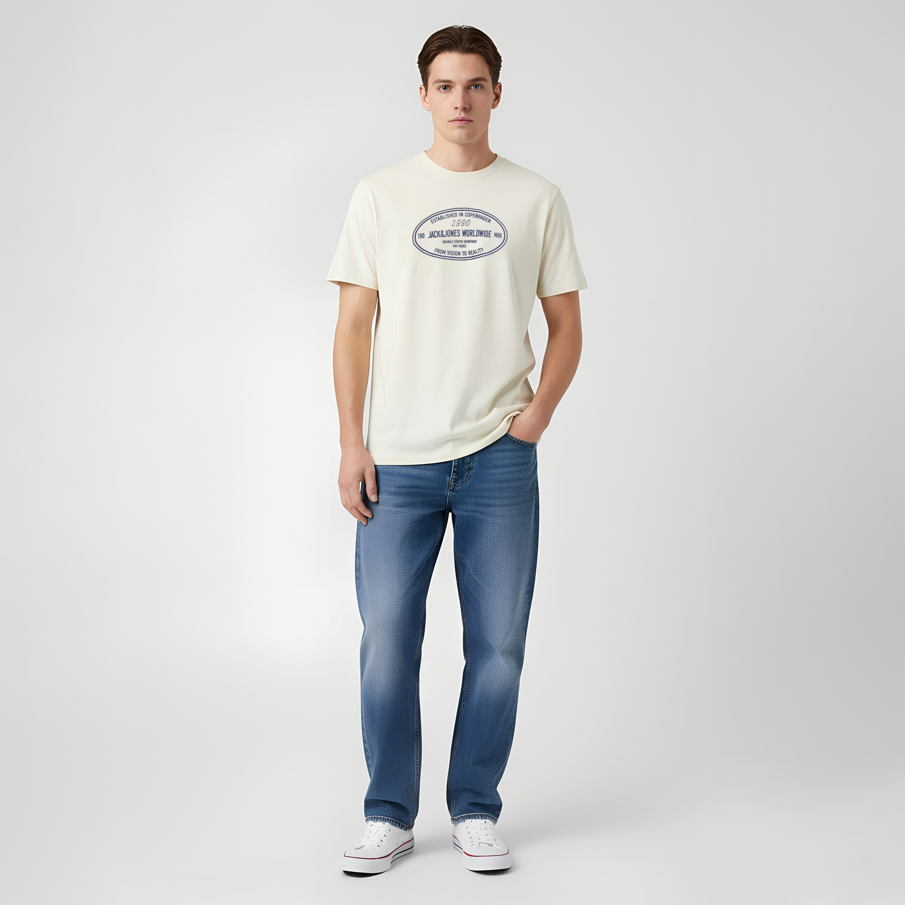 Jack & Jones Printed Crew Neck Short Sleeves Men's T-Shirt-men-clothing-tshirtsandpolos-tshirts-image-2