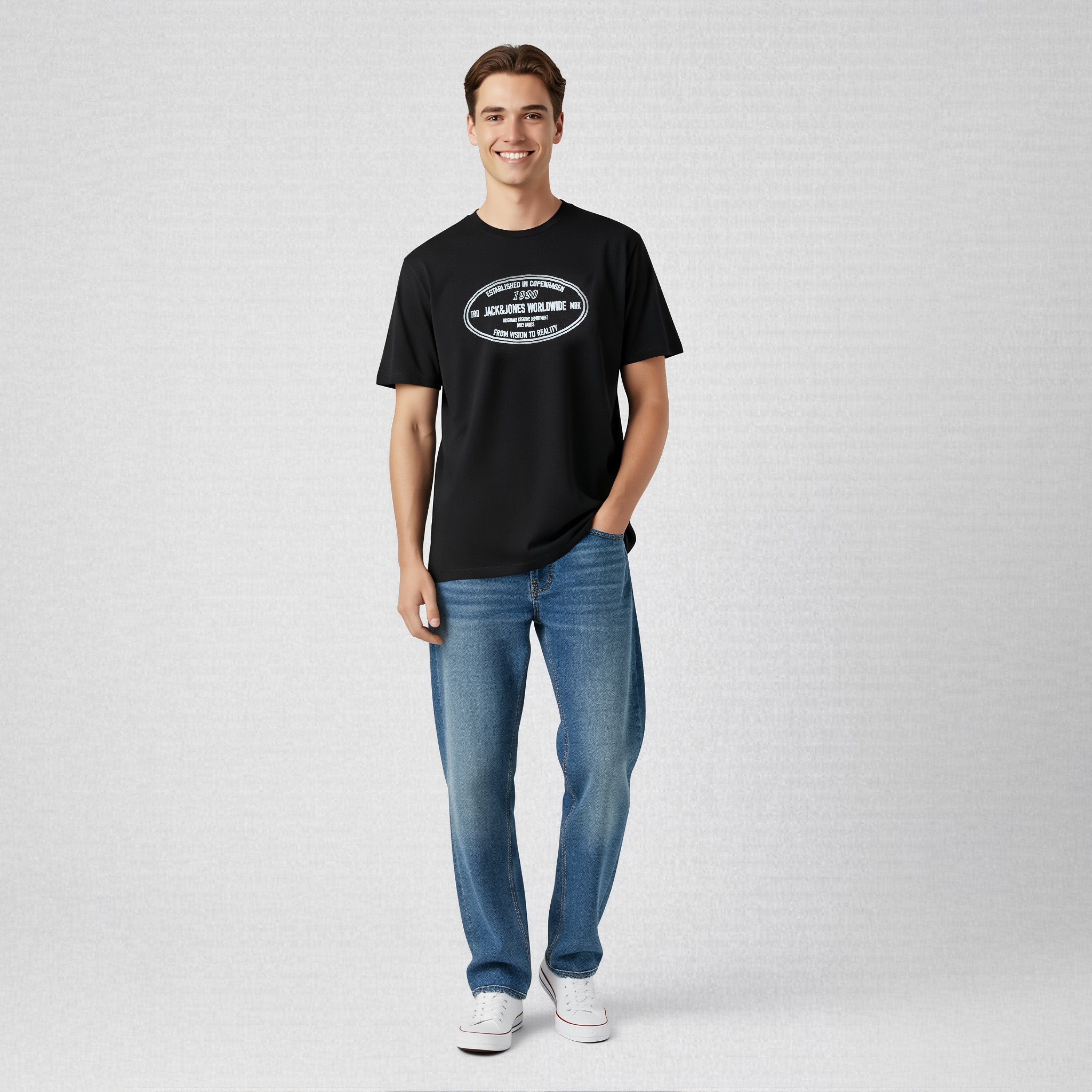 تي شيرت رجالي مطبوع بياقة دائرية وأكمام قصيرة من جاك اند جونز-men-clothing-tshirtsandpolos-tshirts-image-5