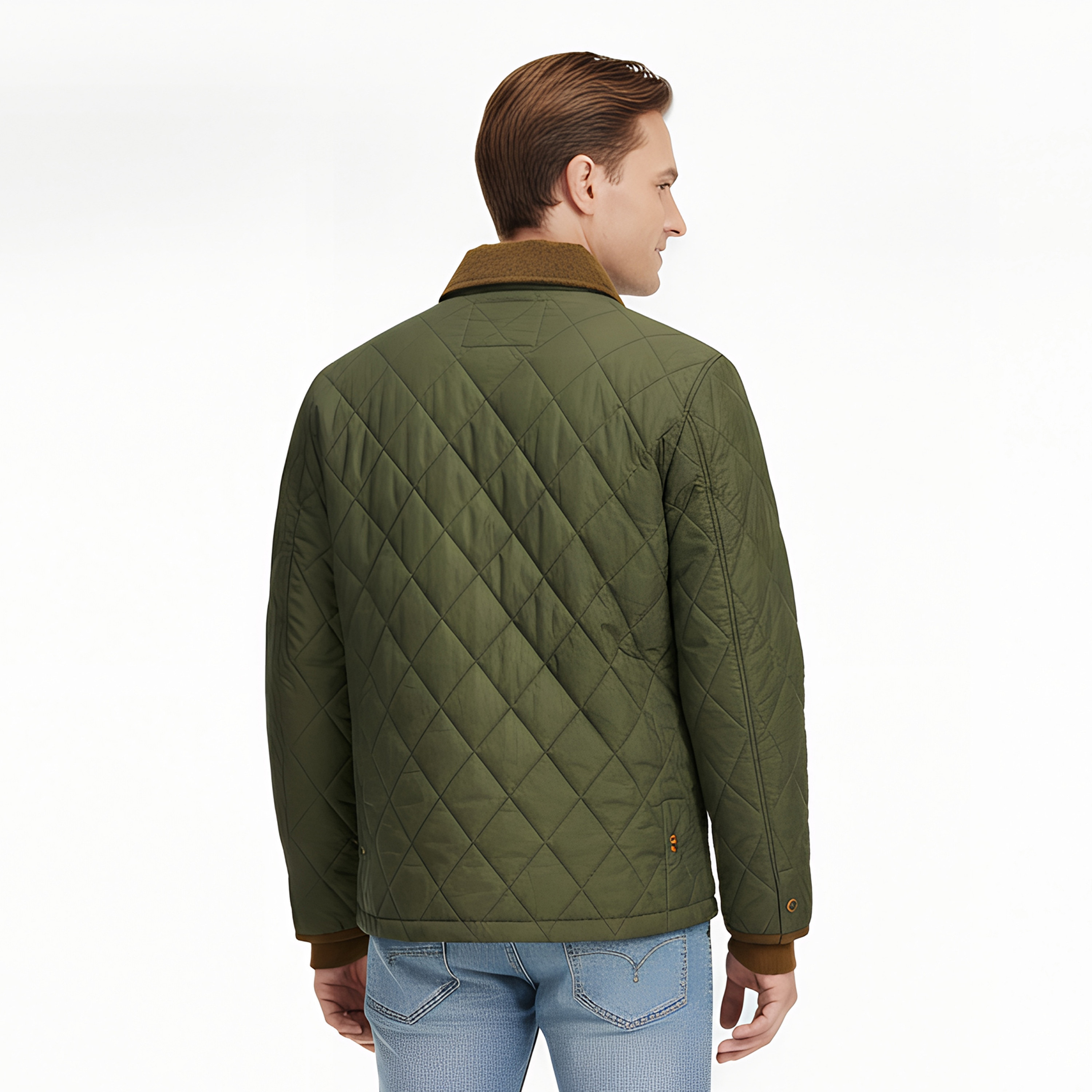 Jack & Jones Plain Spread Collar Long Sleeves Men's Quilted Jacket-men-clothing-jacketsandblazers-jackets-image-8