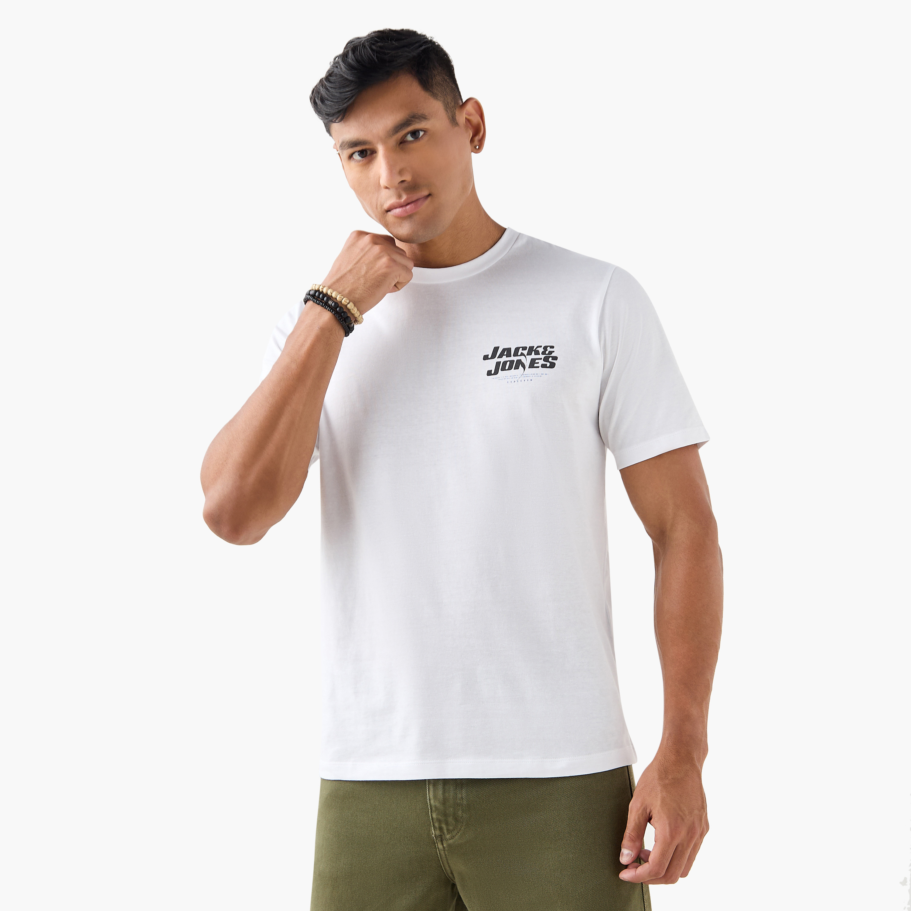 Jack & Jones Plain Crew Neck Short Sleeves T-Shirt-men-clothing-tshirtsandpolos-tshirts-image-1