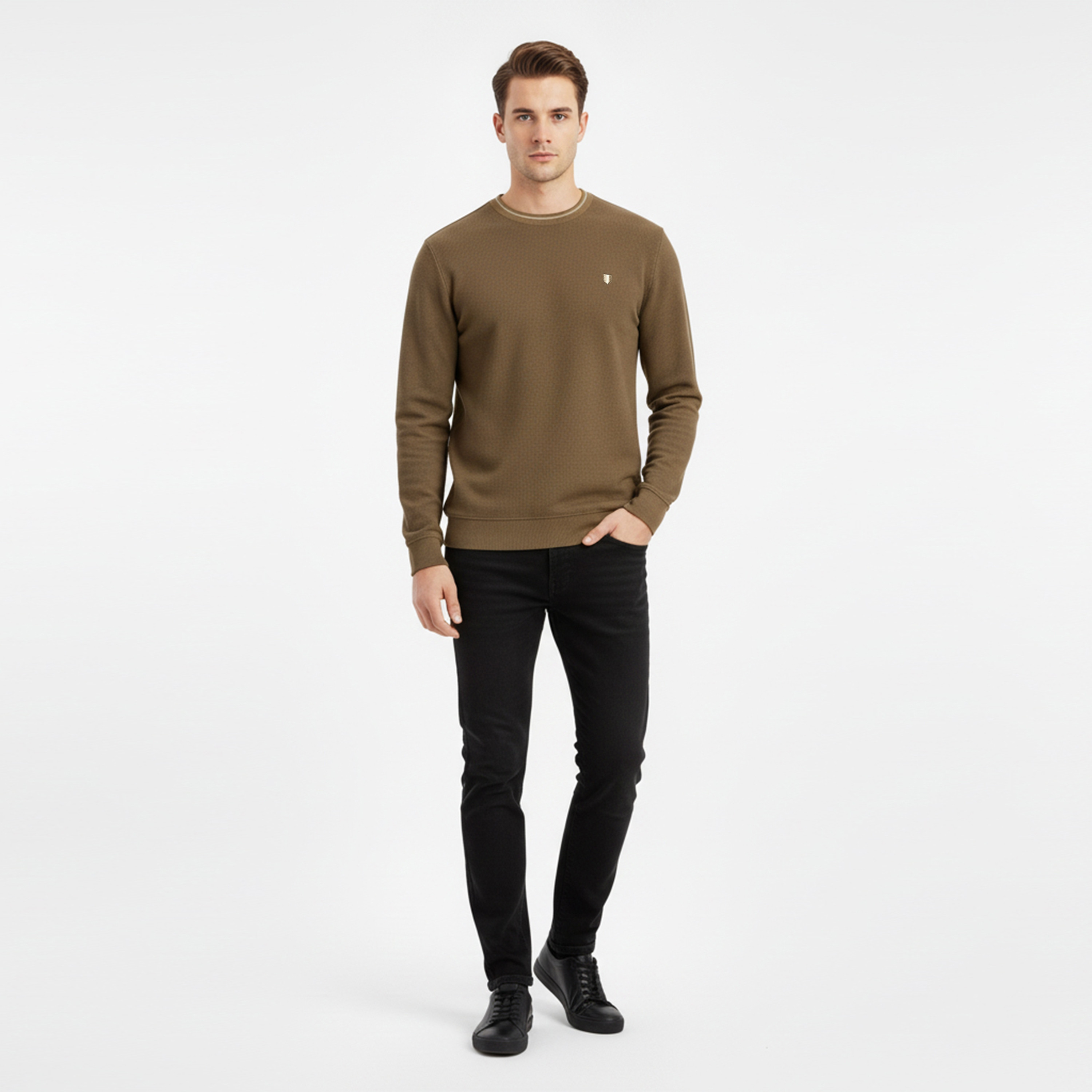 كنزة صوفية (بلوفر) رجالية جاك آند جونز بملمس وبياقة مستديرة وأكمام طويلة-men-clothing-sweatersandpullovers-image-5
