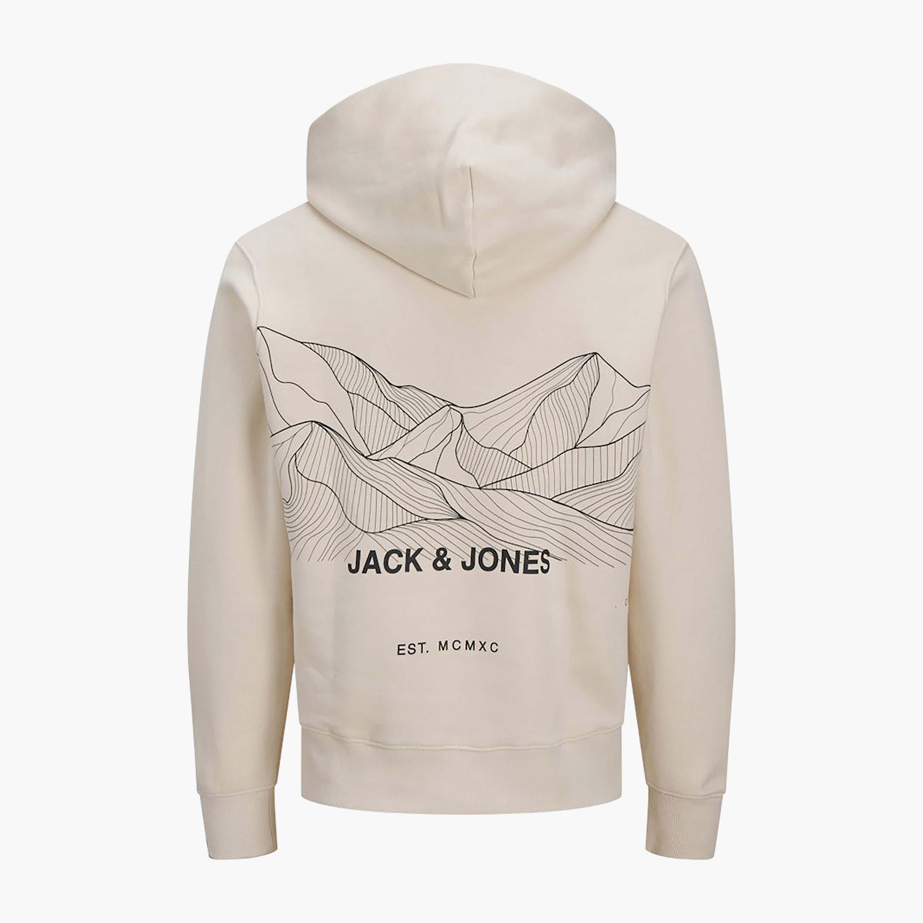 Jack & Jones Abstract Topographic Hooded Neck Long Sleeves Men's Sweatshirt-men-clothing-hoodiesandsweatshirts-image-24