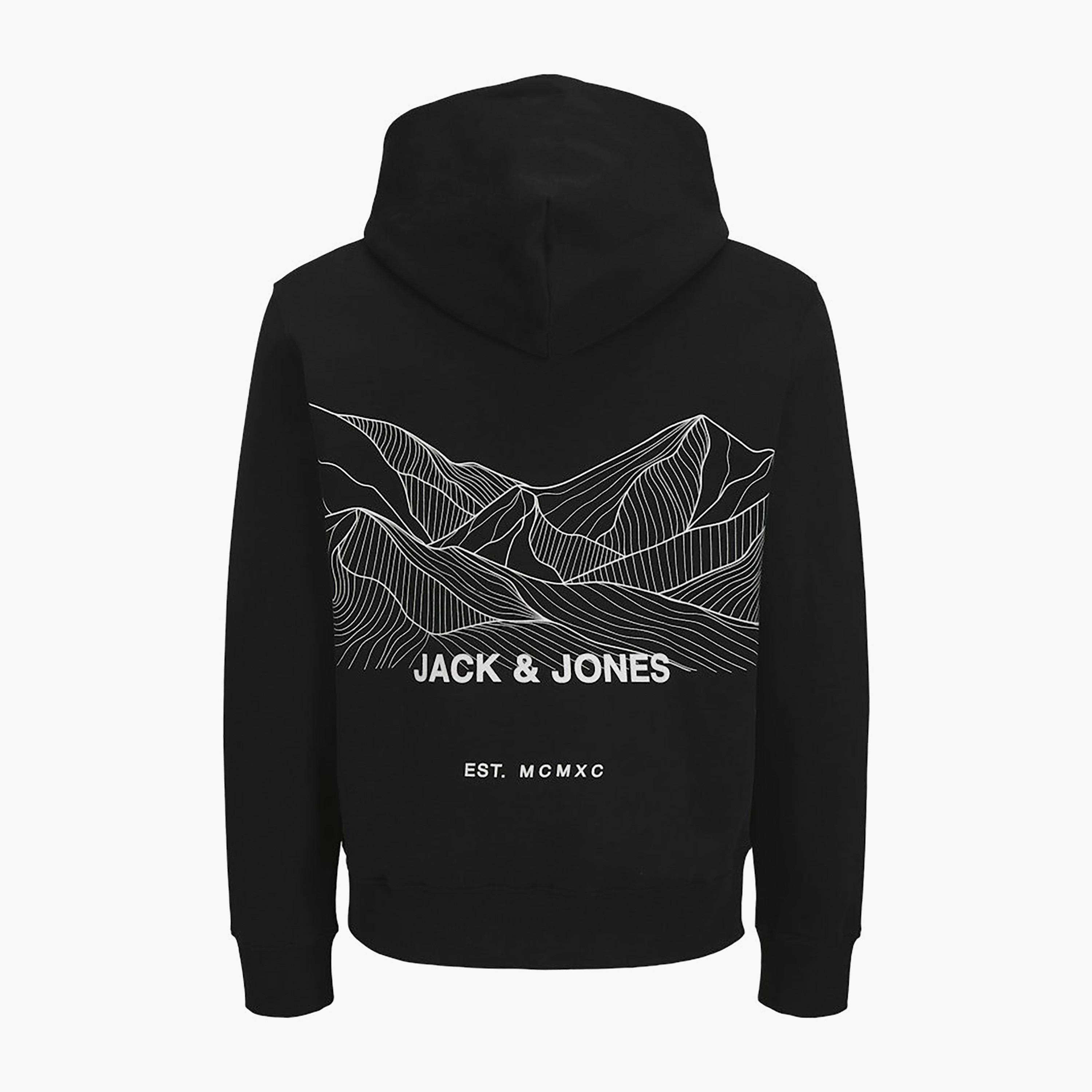 Jack & Jones Abstract Topographic Hooded Neck Long Sleeves Men's Sweatshirt-men-clothing-hoodiesandsweatshirts-image-8