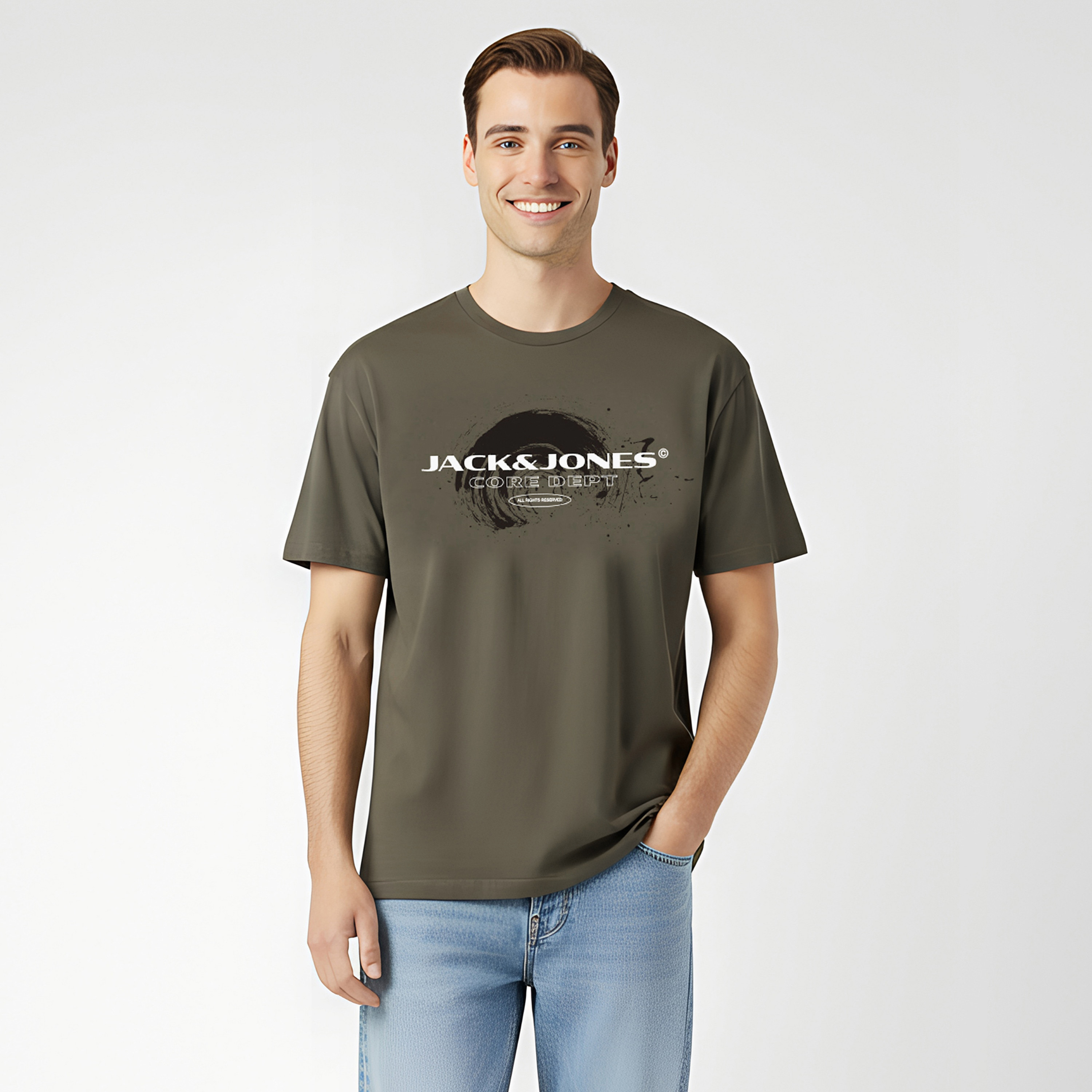 تي شيرت رجالي مطبوع بياقة دائرية وأكمام قصيرة من جاك اند جونز-men-clothing-tshirtsandpolos-tshirts-image-1