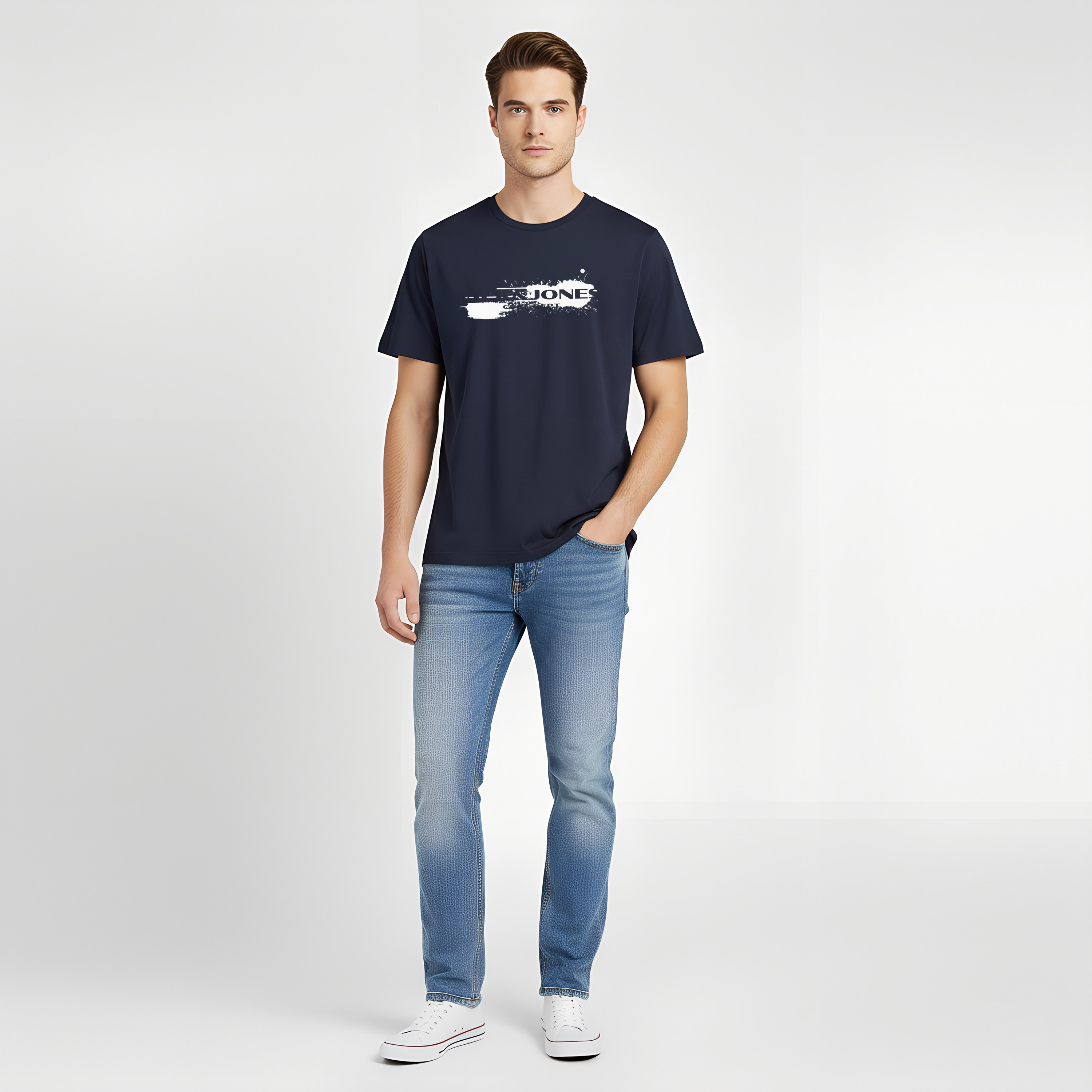 تي شيرت رجالي مطبوع بياقة دائرية وأكمام قصيرة من جاك اند جونز-men-clothing-tshirtsandpolos-tshirts-image-2