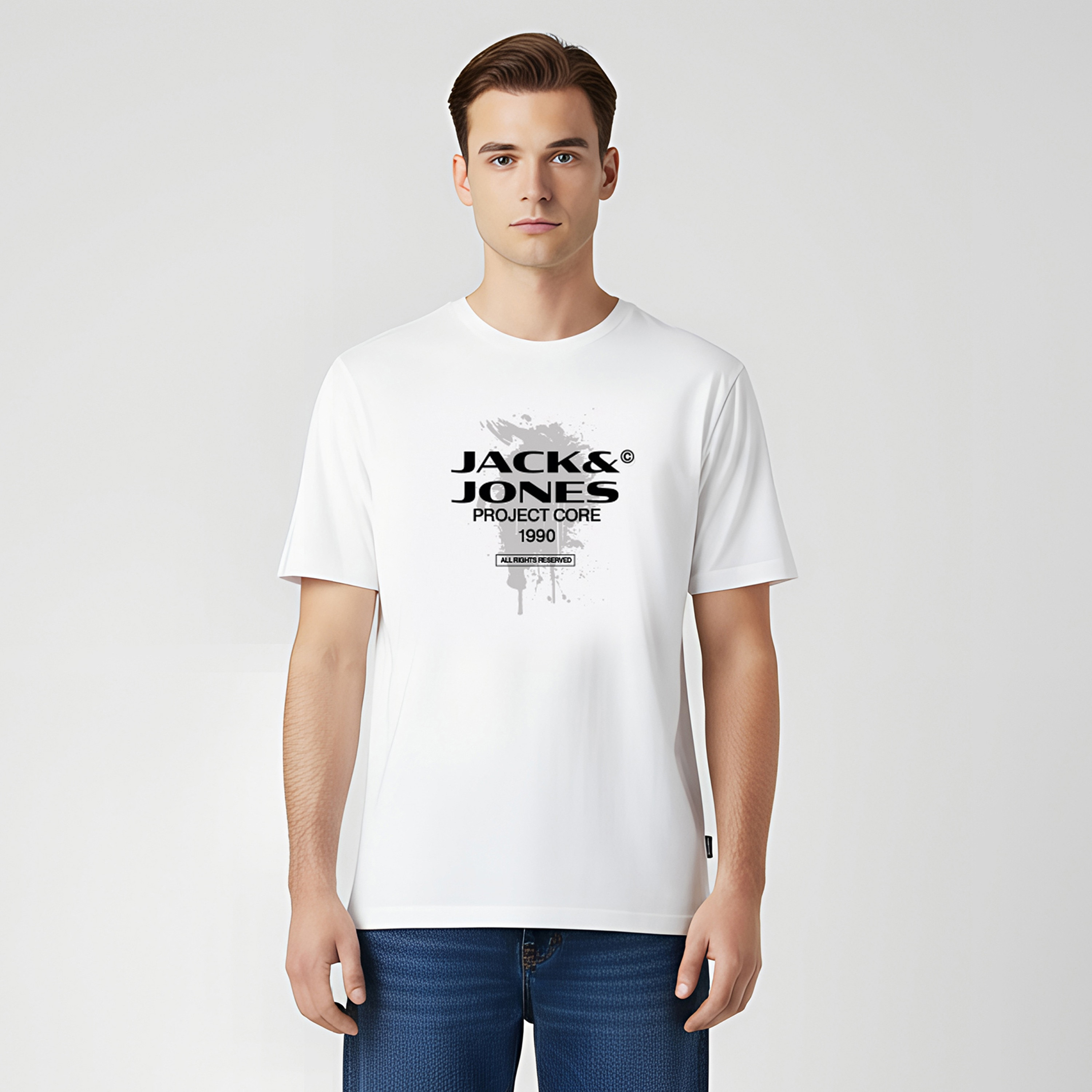 تي شيرت رجالي مطبوع بياقة دائرية وأكمام قصيرة من جاك اند جونز-men-clothing-tshirtsandpolos-tshirts-image-4