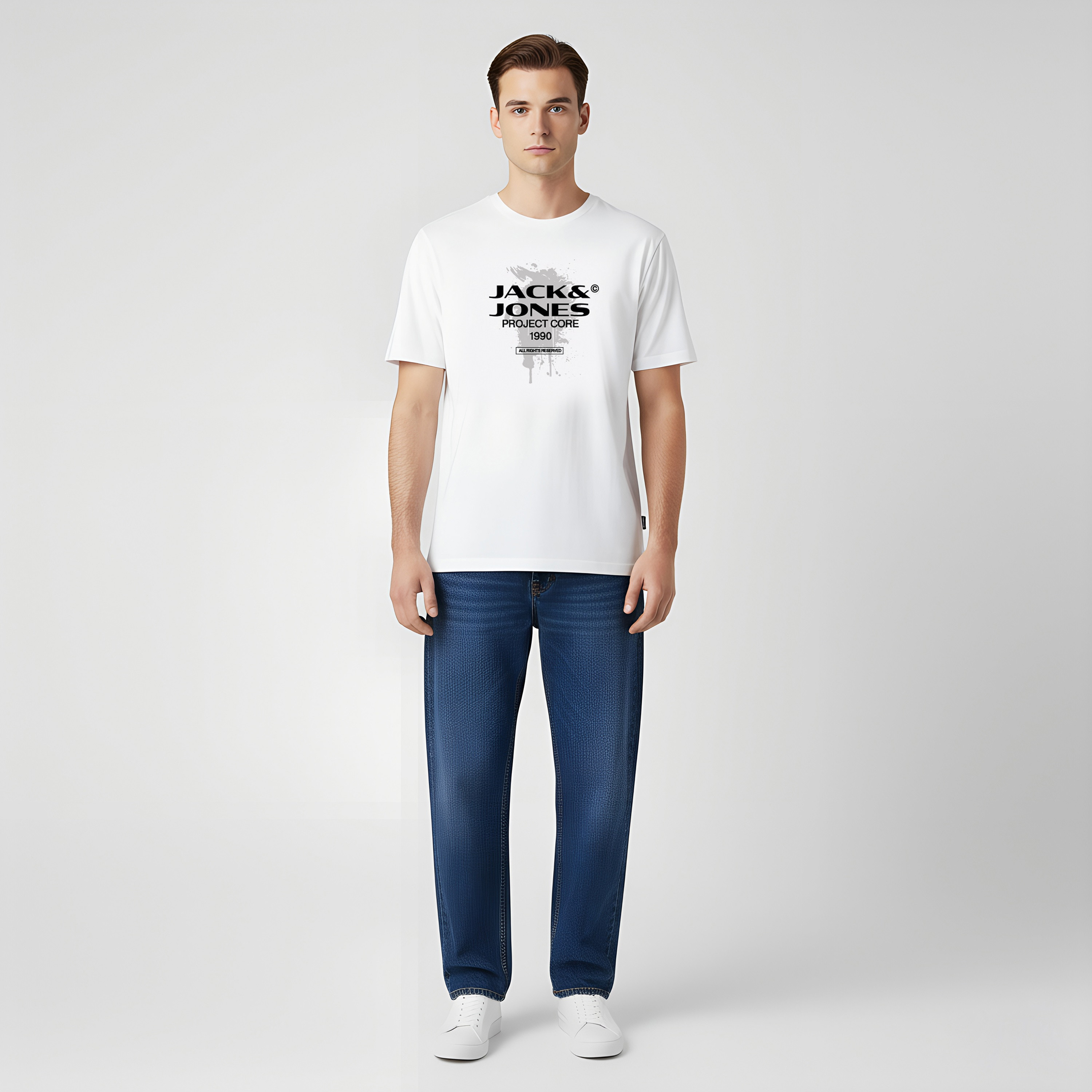 تي شيرت رجالي مطبوع بياقة دائرية وأكمام قصيرة من جاك اند جونز-men-clothing-tshirtsandpolos-tshirts-image-5