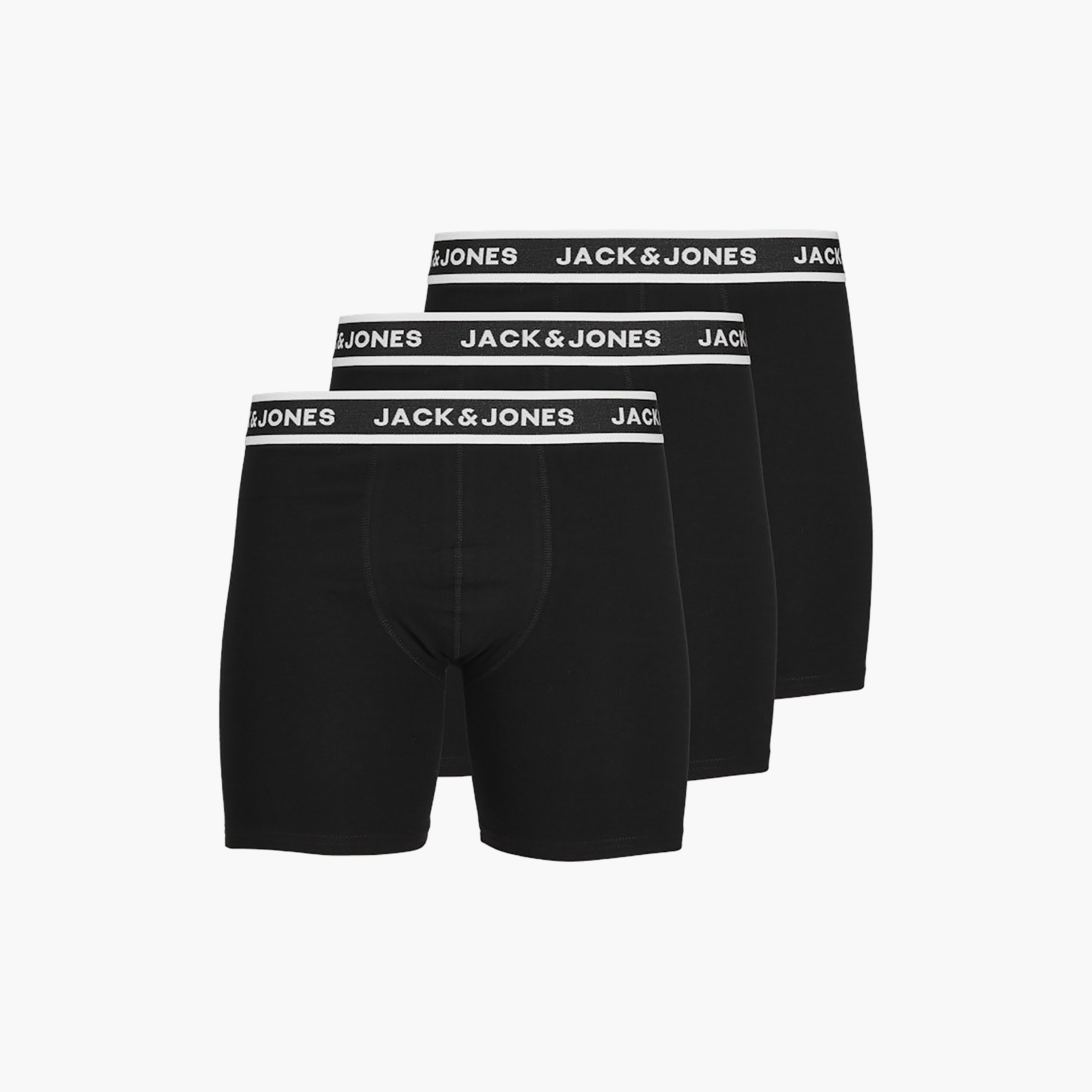 Jack & Jones Plus Size Pack of 3 Brand Print Waistband Men's Boxer Briefs-men-clothing-innerwear-underwear-image-1