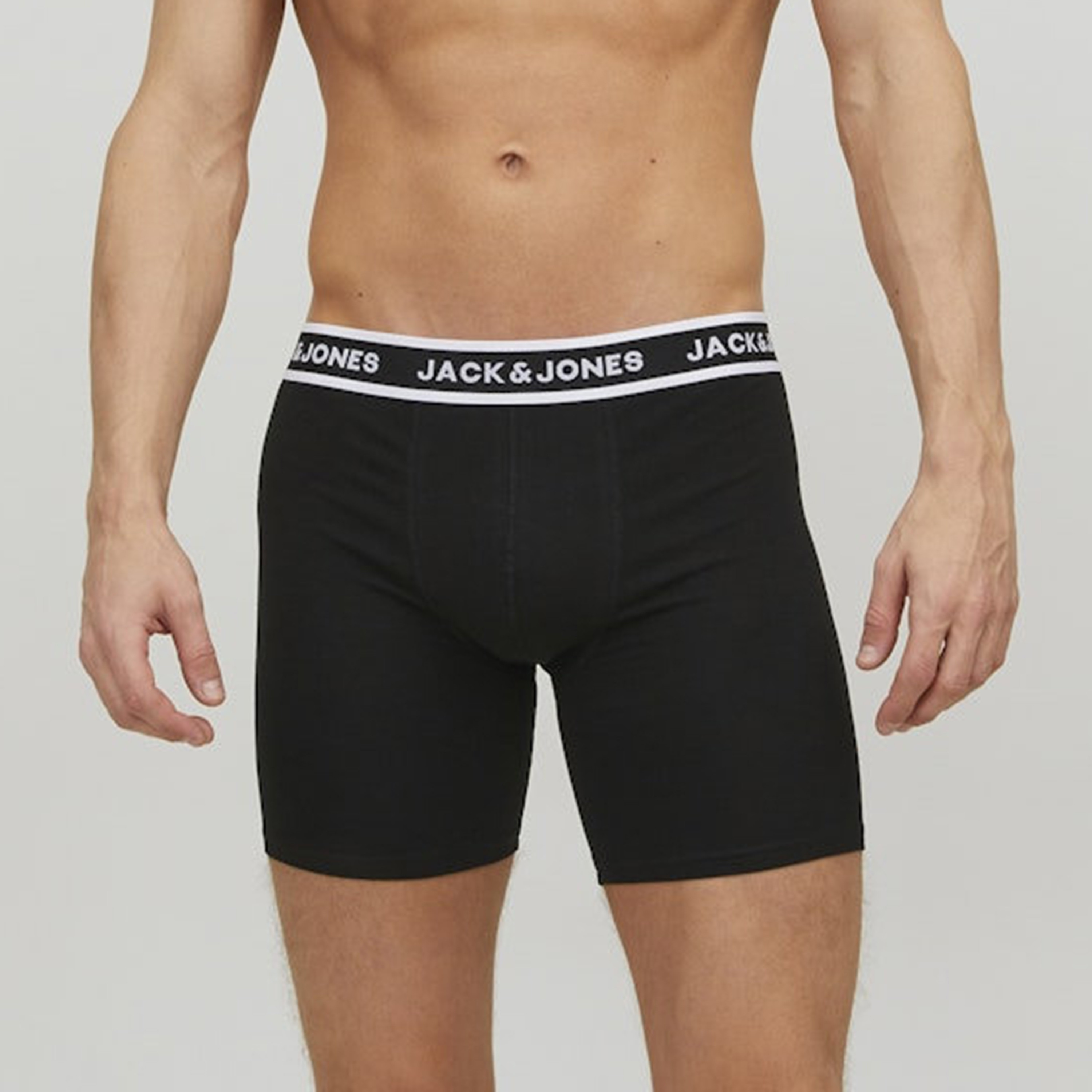 Jack & Jones Plus Size Pack of 3 Brand Print Waistband Men's Boxer Briefs-men-clothing-innerwear-underwear-image-2