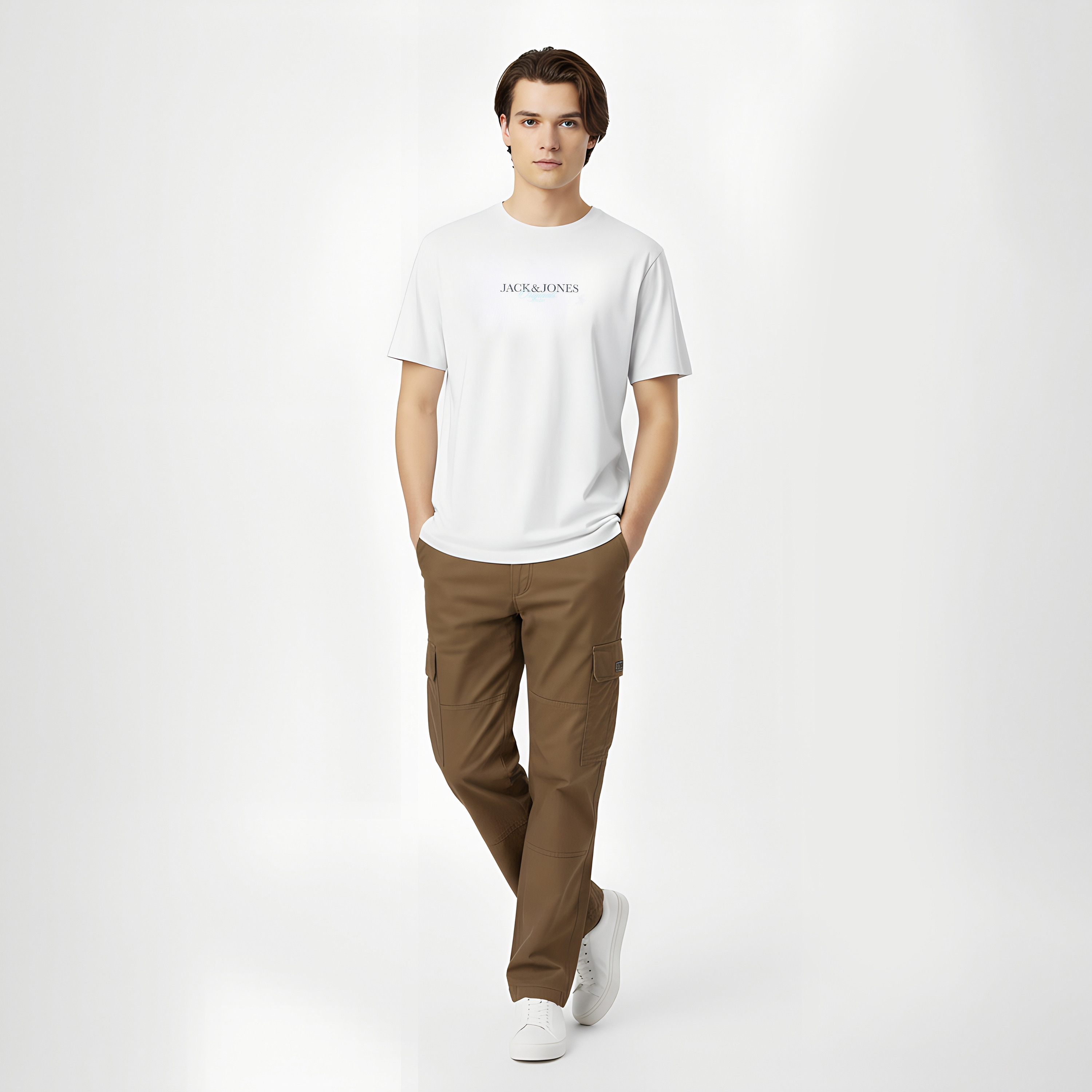 تي شيرت رجالي بأكمام قصيرة ورقبة دائرية وشعار من جاك اند جونز-men-clothing-tshirtsandpolos-tshirts-image-5