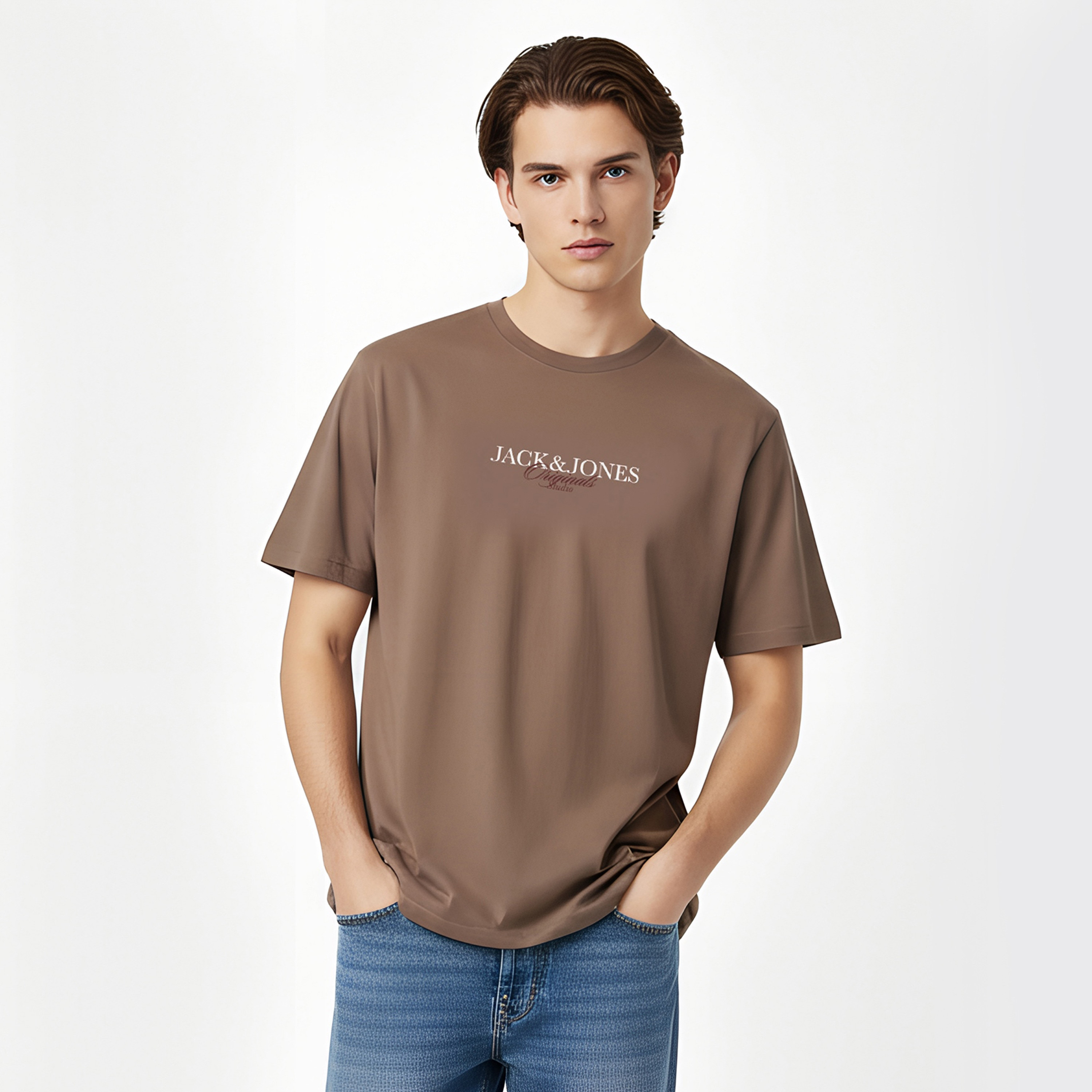 Jack & Jones Logo Crew Neck Short Sleeves Men's T-Shirt-men-clothing-tshirtsandpolos-tshirts-image-1