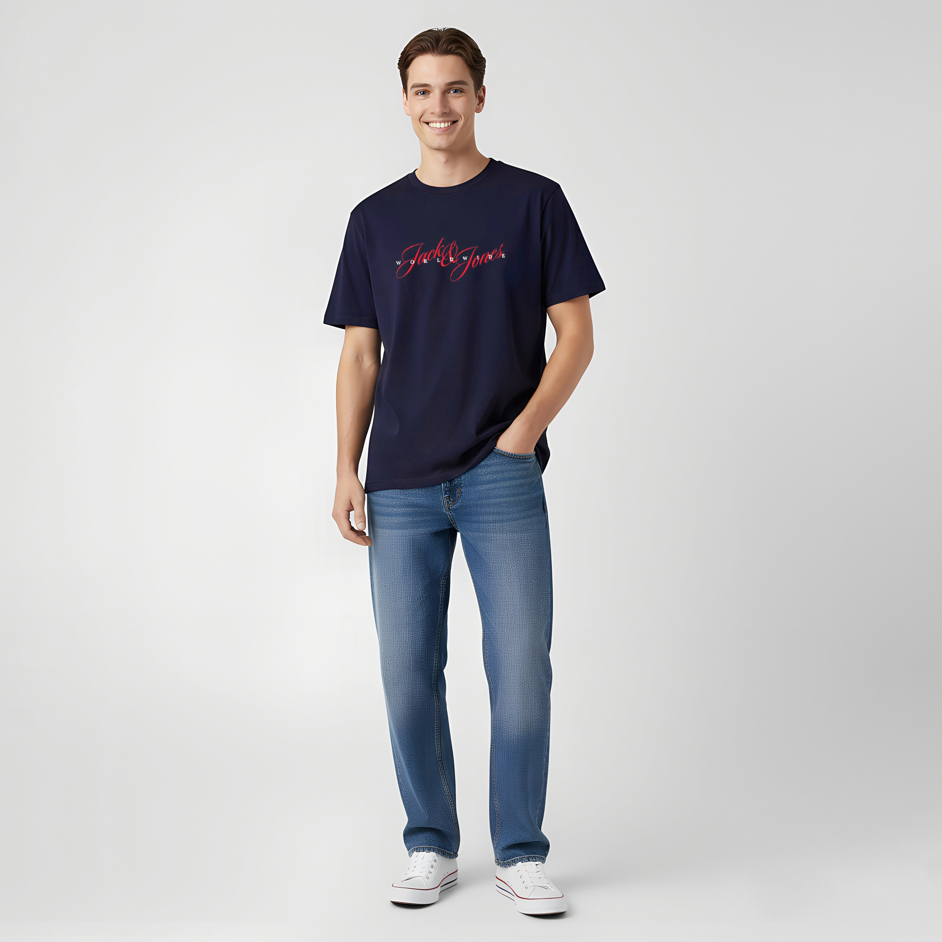 Jack & Jones Printed Crew Neck Short Sleeves Men's T-Shirt-men-clothing-tshirtsandpolos-tshirts-image-2