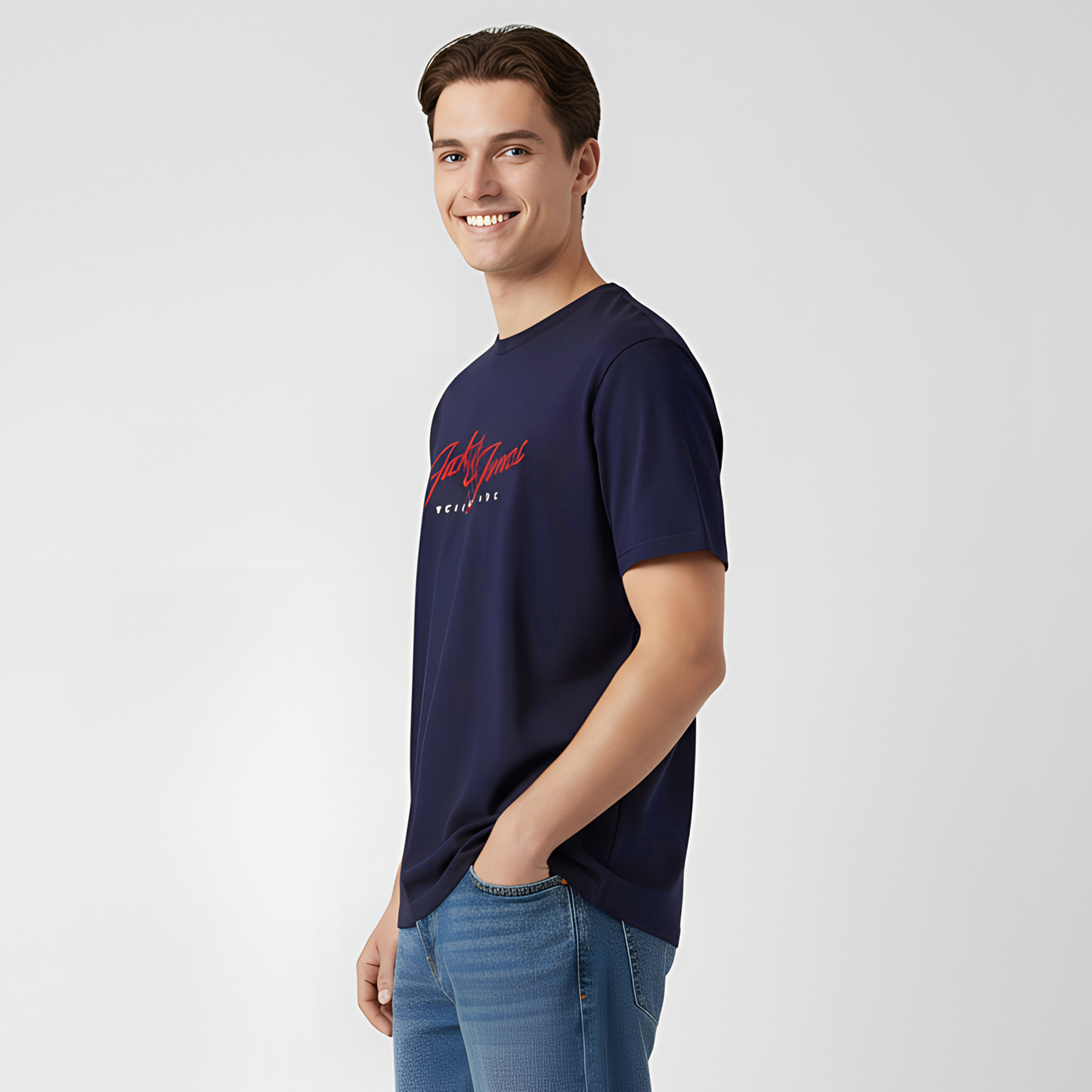Jack & Jones Printed Crew Neck Short Sleeves Men's T-Shirt-men-clothing-tshirtsandpolos-tshirts-image-3
