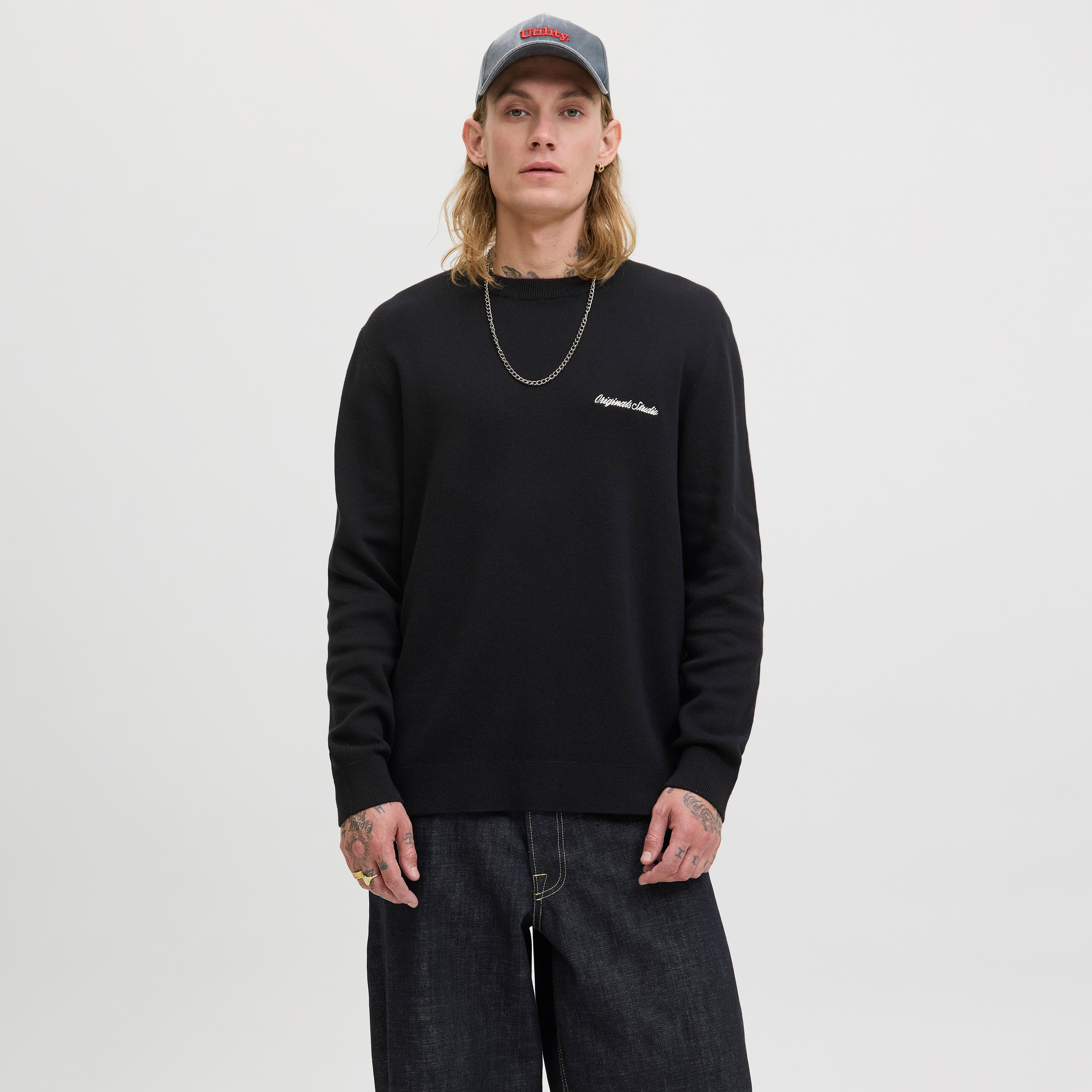 Jack & Jones Textured Crew Neck Long Sleeves Men's Pullover-men-clothing-sweatersandpullovers-image-1
