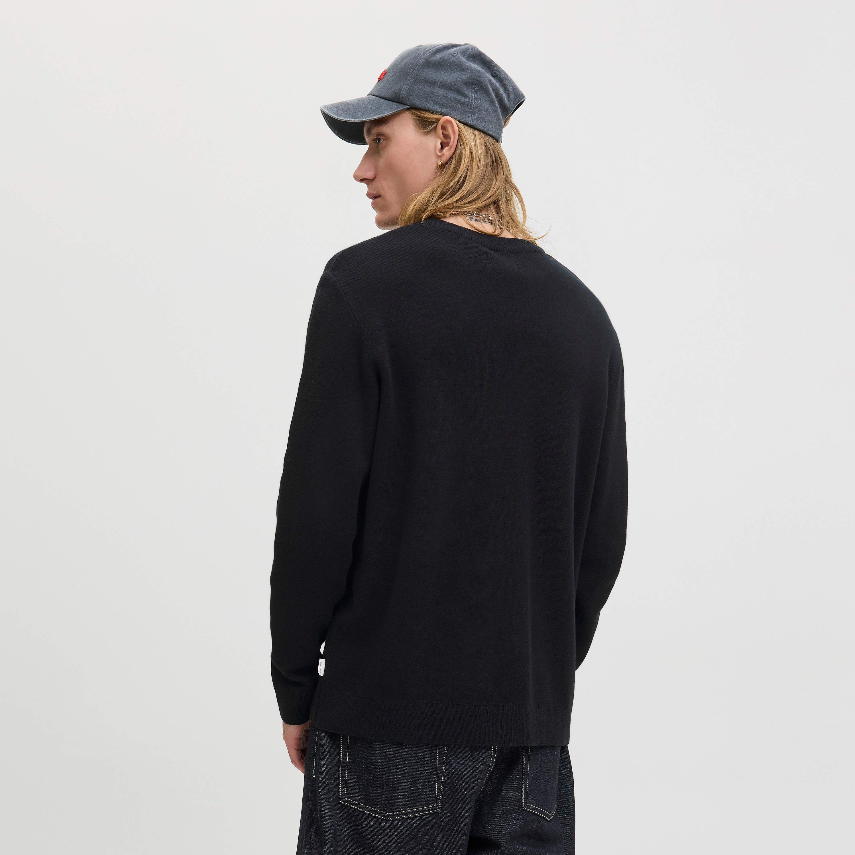 Jack & Jones Textured Crew Neck Long Sleeves Men's Pullover-men-clothing-sweatersandpullovers-image-4