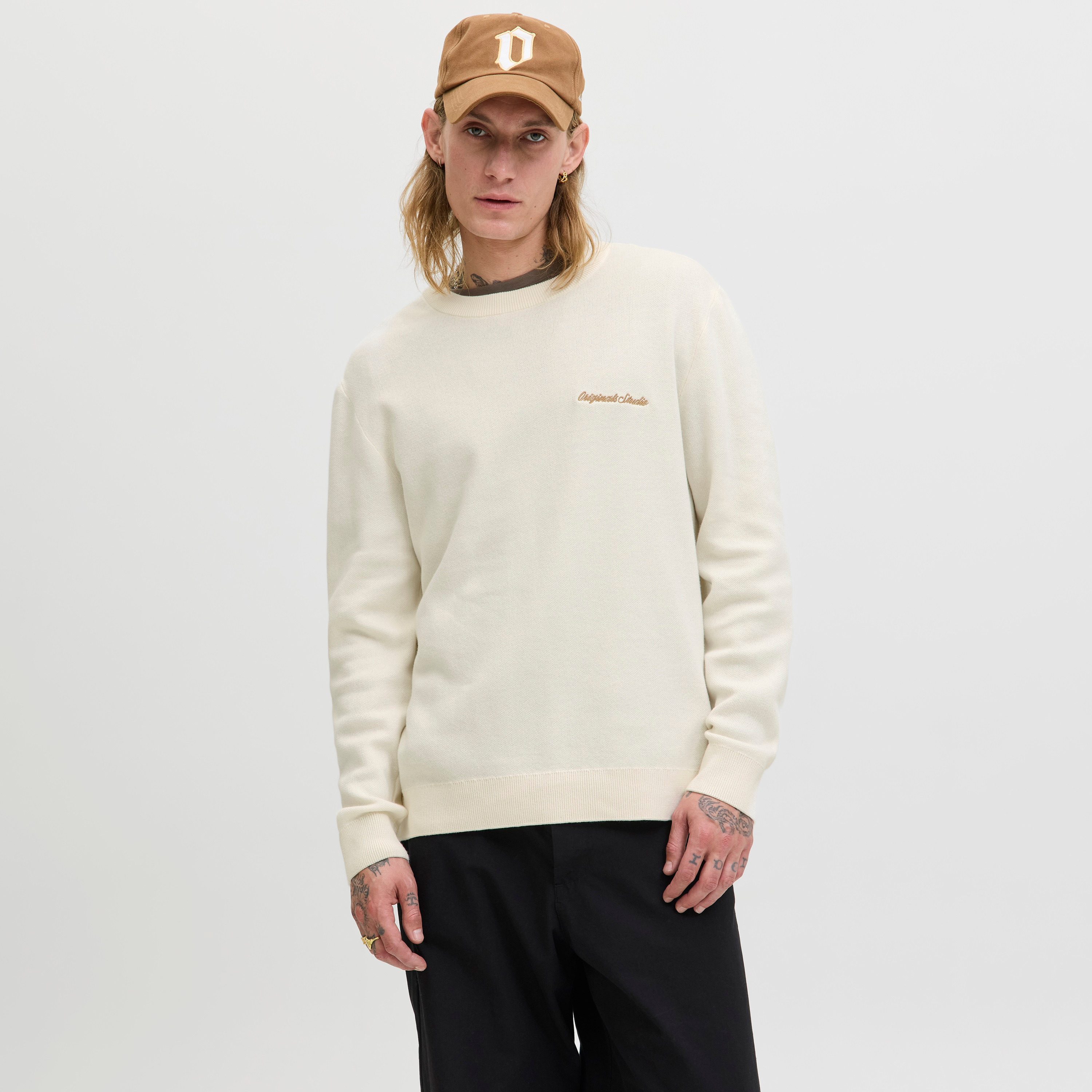 كنزة صوفية (بلوفر) رجالية جاك آند جونز بملمس وبياقة مستديرة وأكمام طويلة-men-clothing-sweatersandpullovers-image-5
