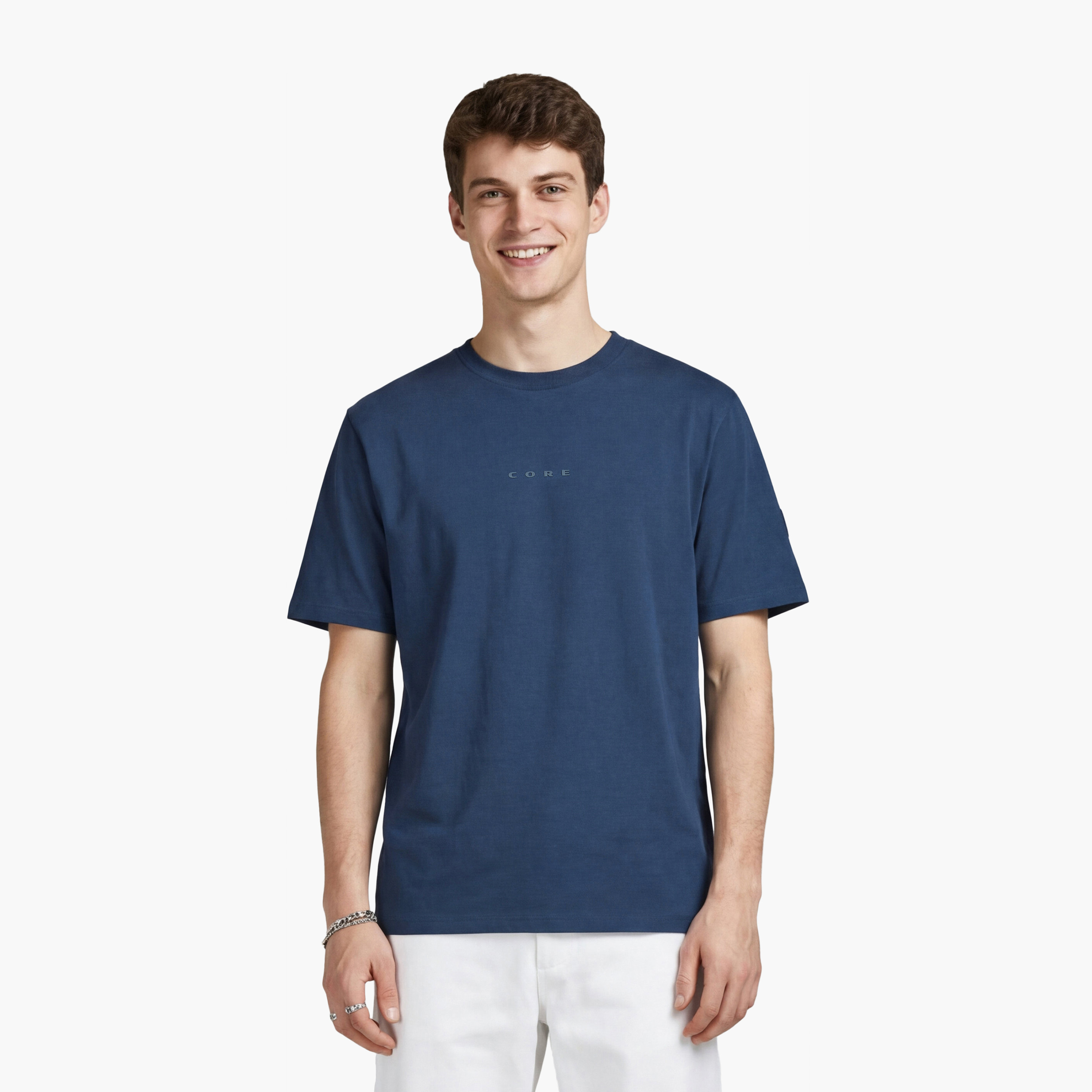 تيشيرت رجالي سادة بياقة دائرية وأكمام قصيرة من جاك ان جونز-men-clothing-tshirtsandpolos-tshirts-image-13