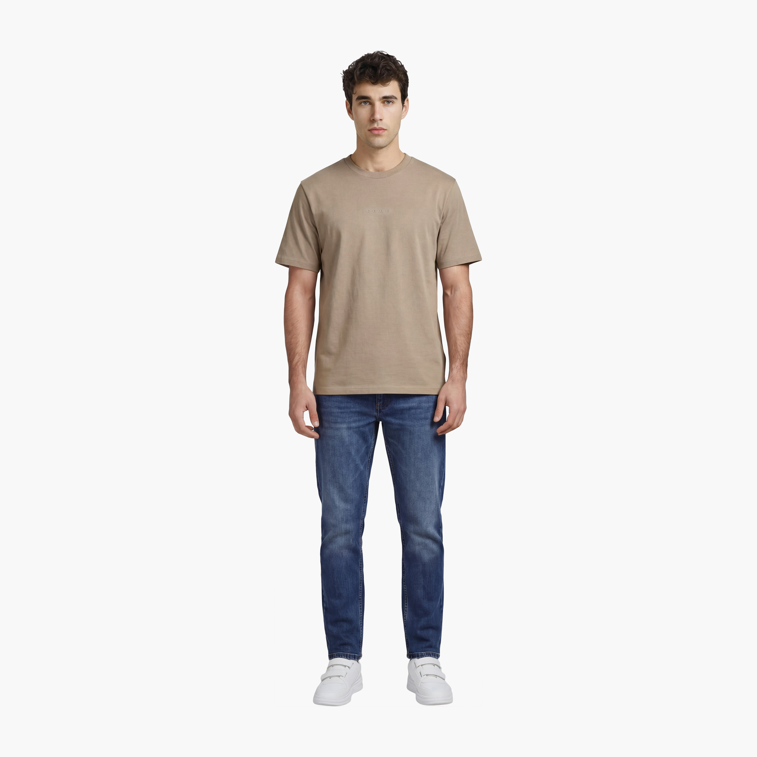 تيشيرت رجالي سادة بياقة دائرية وأكمام قصيرة من جاك ان جونز-men-clothing-tshirtsandpolos-tshirts-image-10