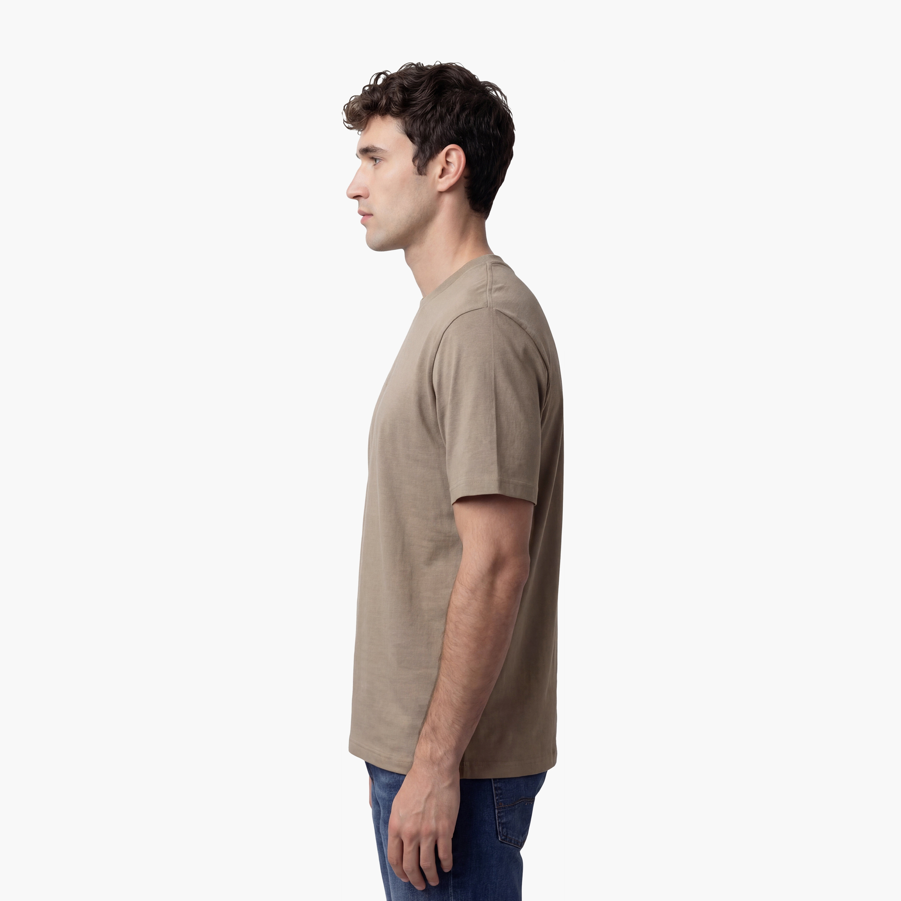 Jack & Jones Plain Crew Neck Short Sleeves Men's T-Shirt-men-clothing-tshirtsandpolos-tshirts-image-3