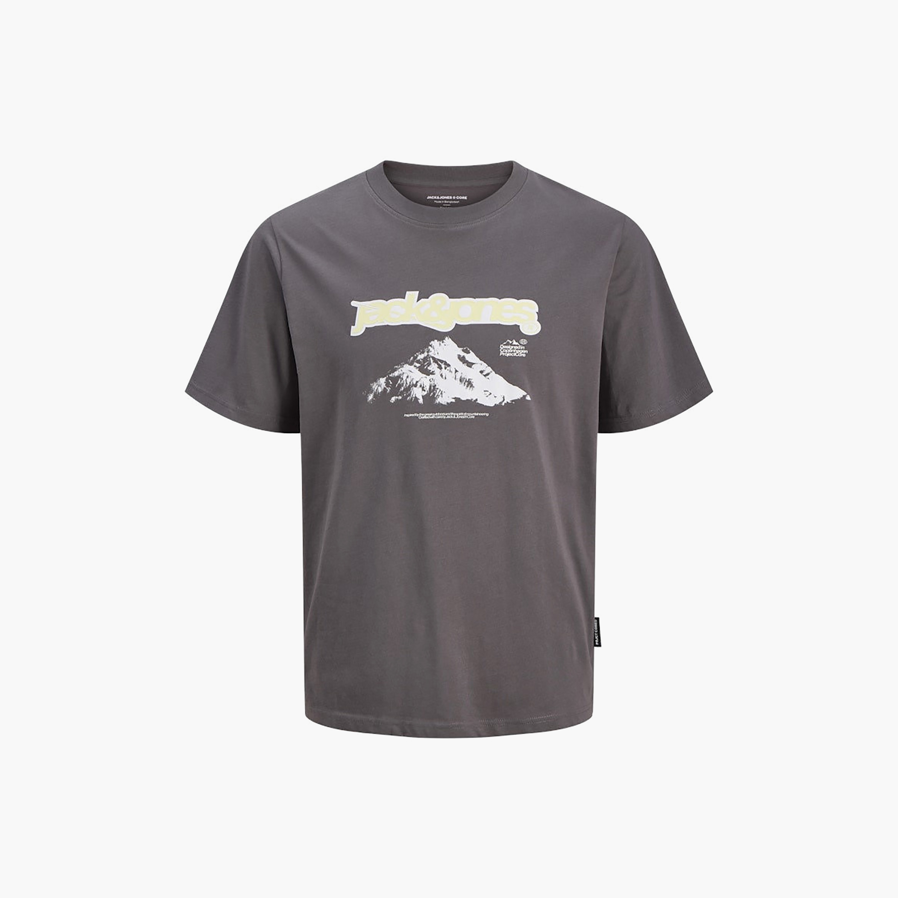 تيشيرت رجالي مطبوع برسومات بياقة دائرية وأكمام قصيرة من جاك ان جونز-men-clothing-tshirtsandpolos-tshirts-image-7