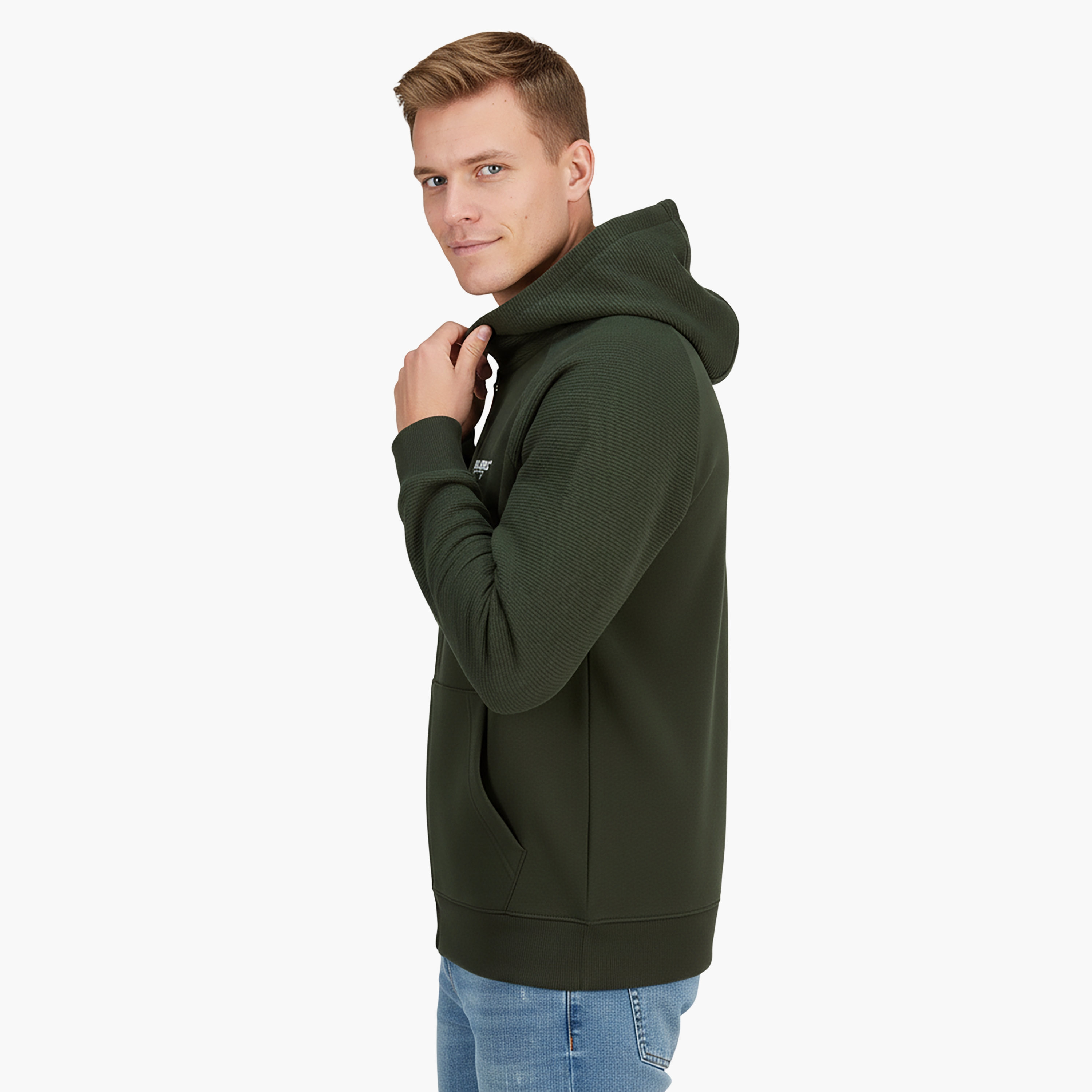 هودي رجالي سادة بأكمام طويلة وسحاب مقاس كبيرة من جاك آند جونز-men-winterwear-hoodiesandsweatshirts-image-13