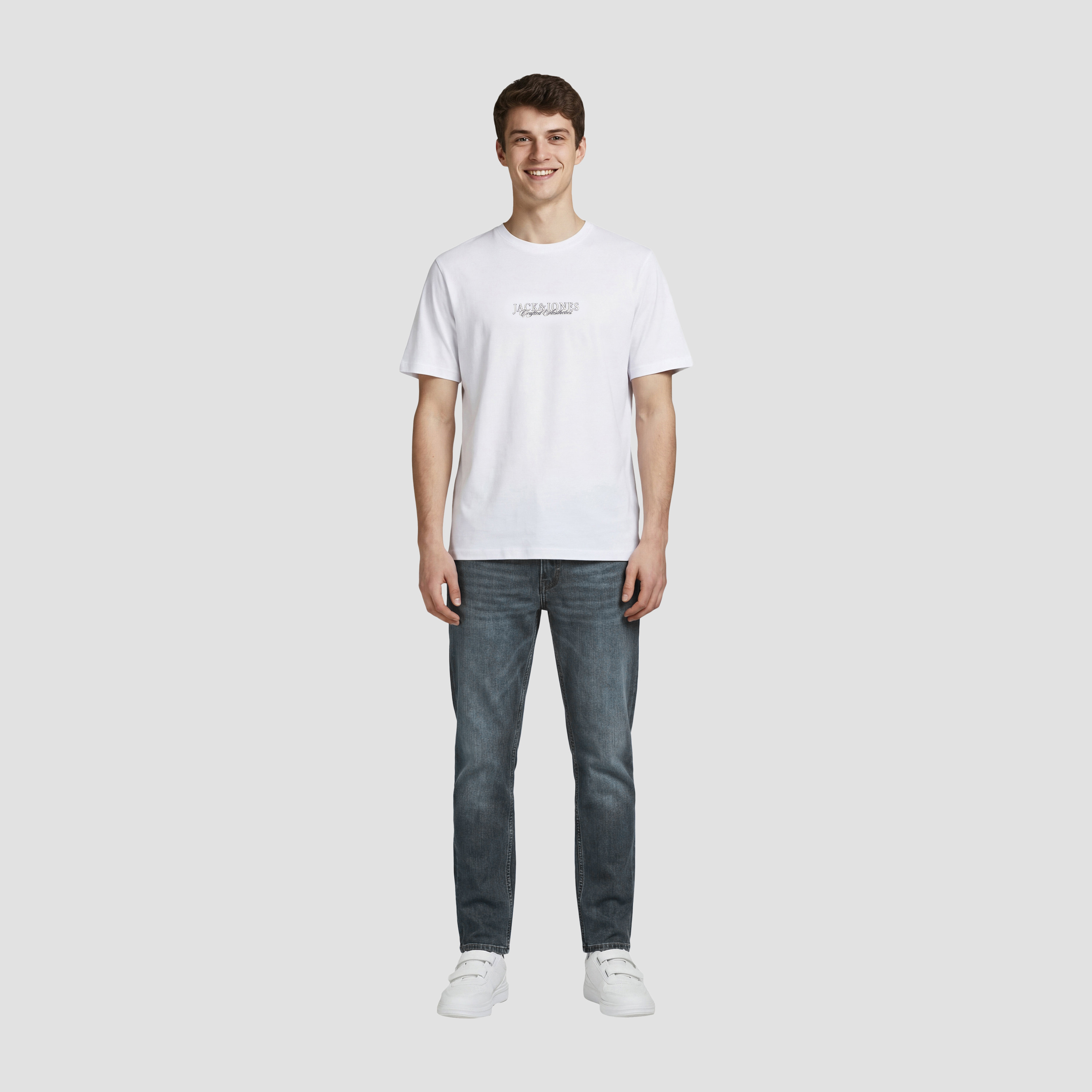 Jack & Jones Plain Crew Neck Short Sleeves Men's T-Shirt-men-clothing-tshirtsandpolos-tshirts-image-6