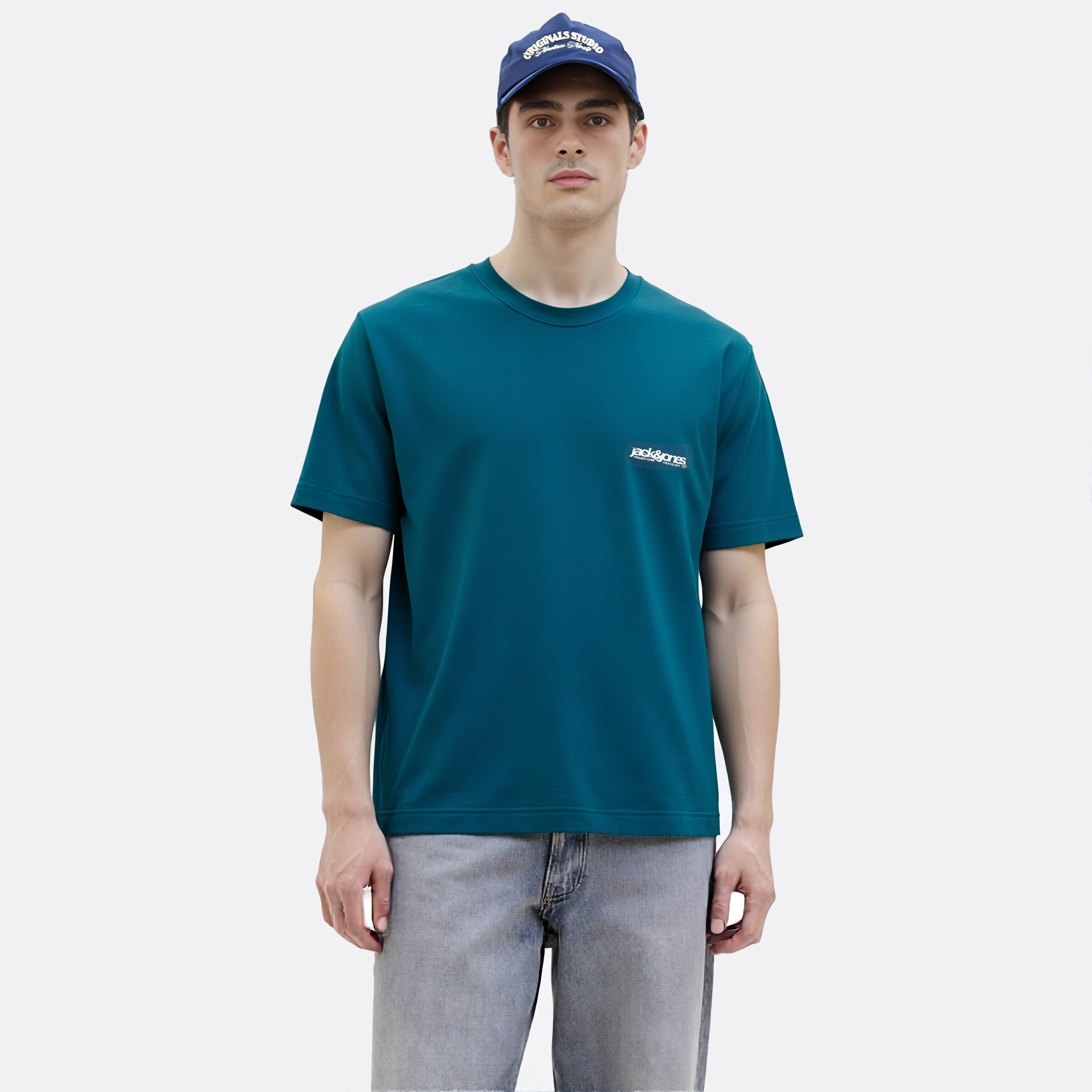 تيشيرت رجالي مطبوع برسومات بياقة دائرية وأكمام قصيرة من جاك ان جونز-men-clothing-tshirtsandpolos-tshirts-image-11