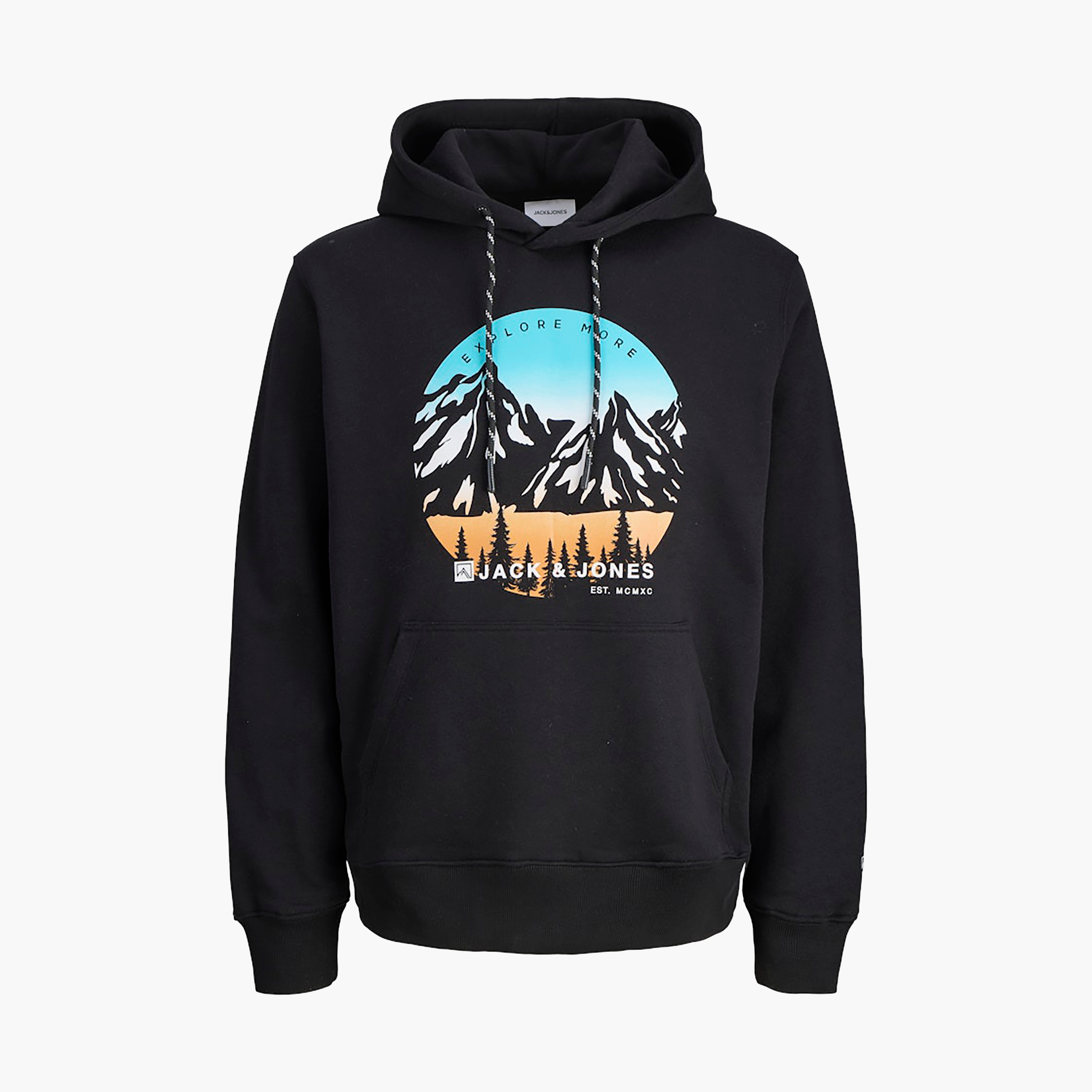 هودي رجالي مطبوع برسومات بأكمام طويلة من جاك آند جونز-men-winterwear-hoodiesandsweatshirts-image-5